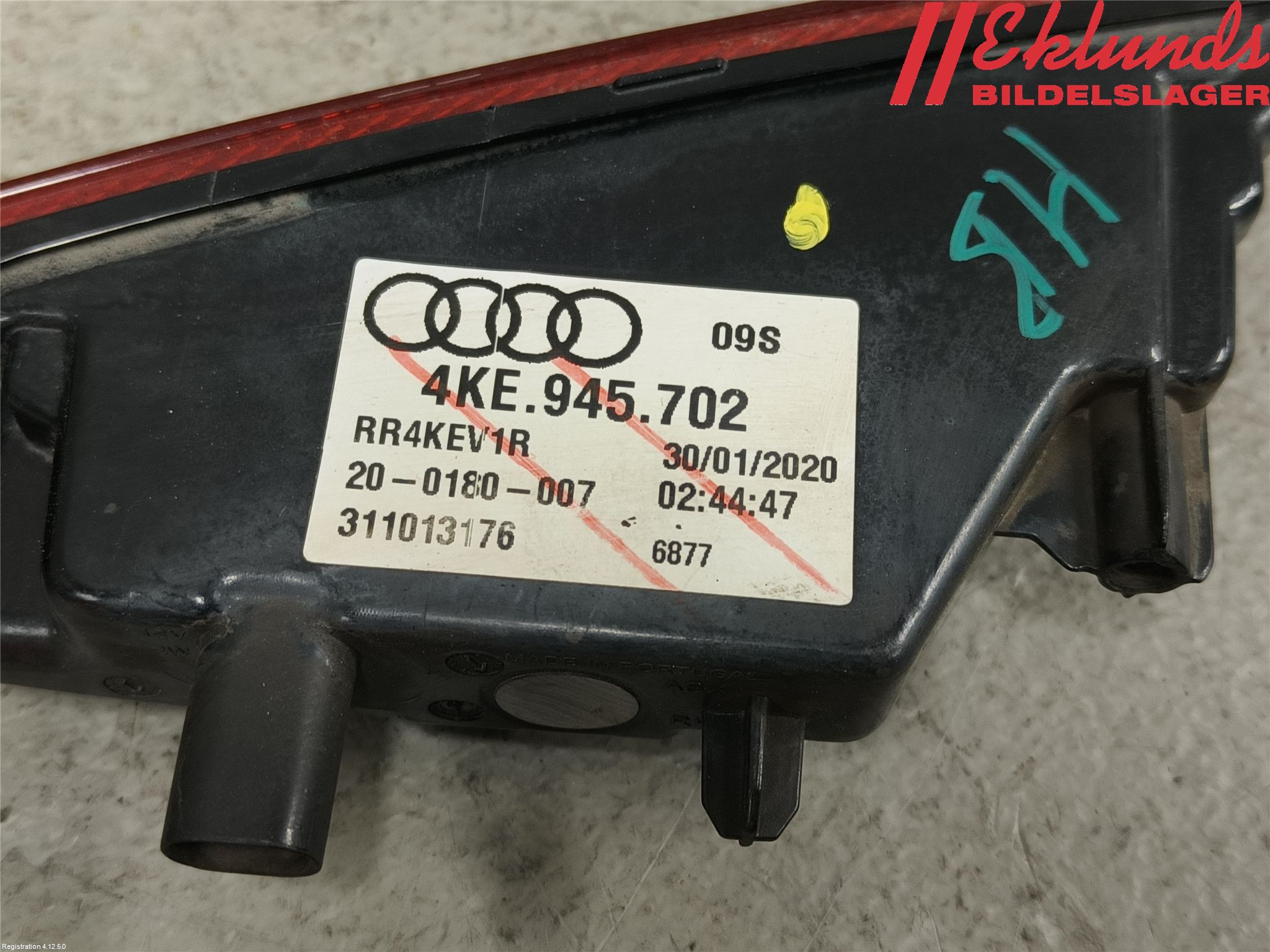 Audi E-TRON, S GE 19- Dimljus/Reflex Bak