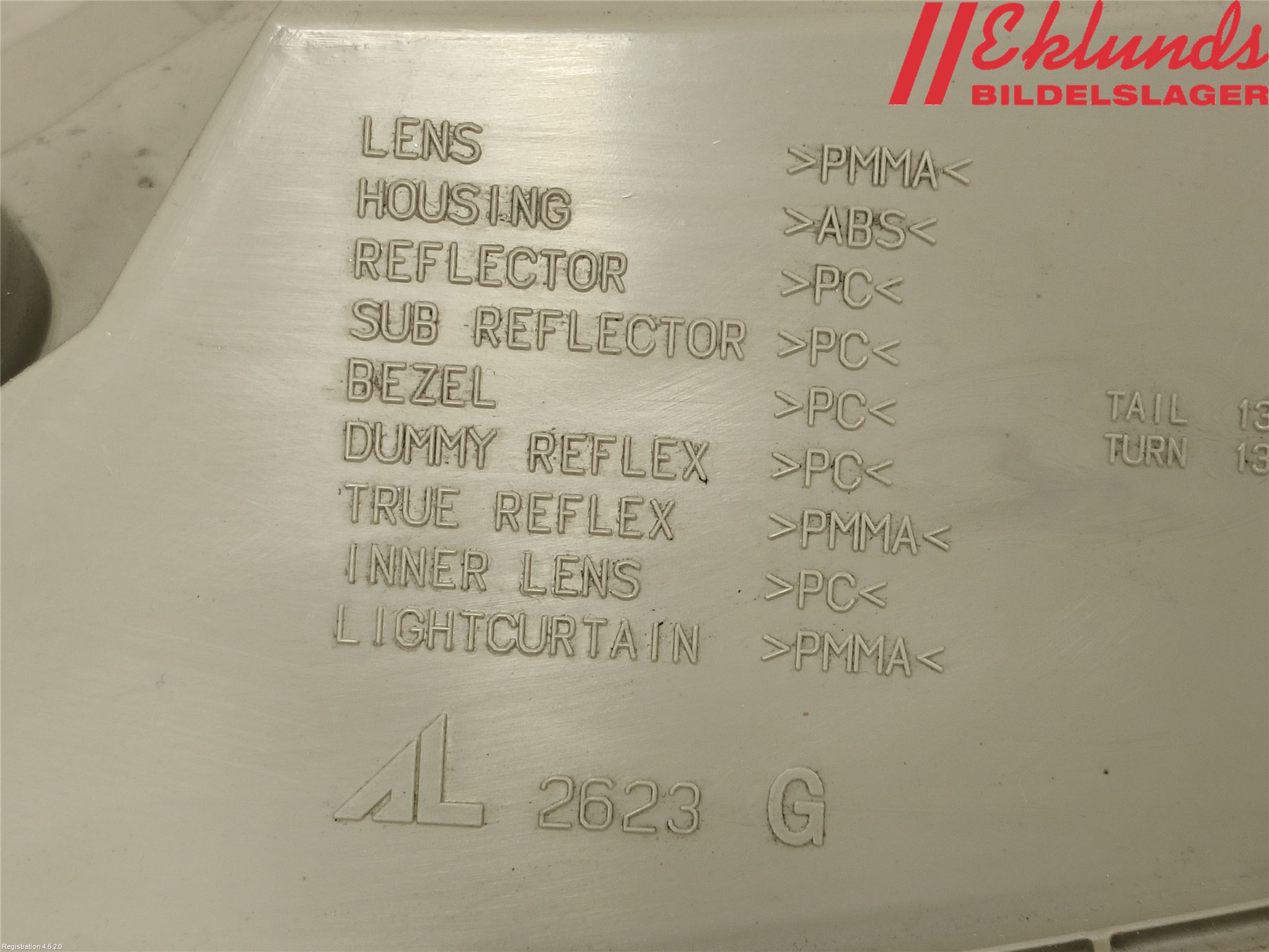 Peugeot RCZ Bakljus Vänster