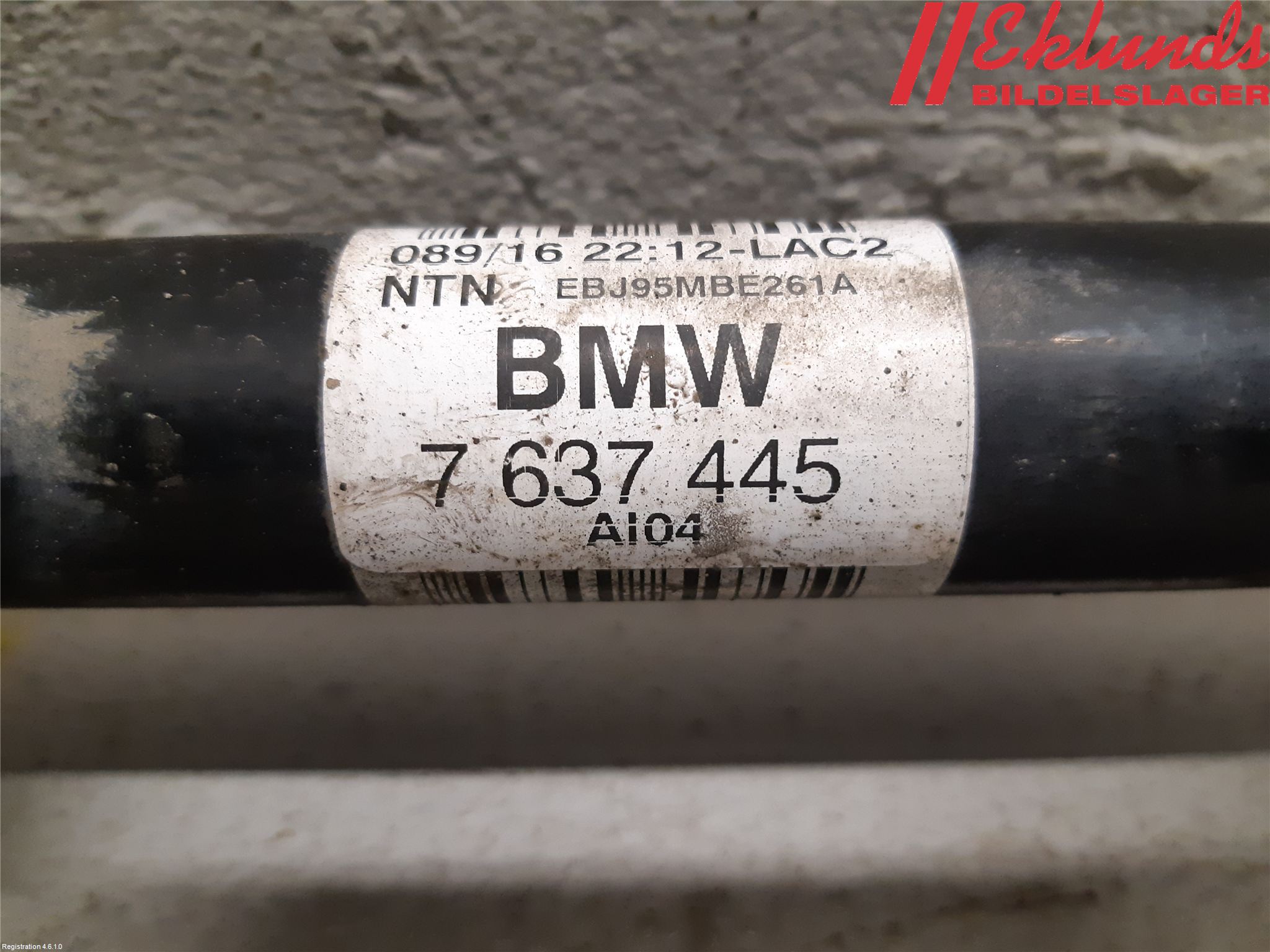 BMW 4 F36 Gran Coupé 14-20 Drivaxel Bak Vänster