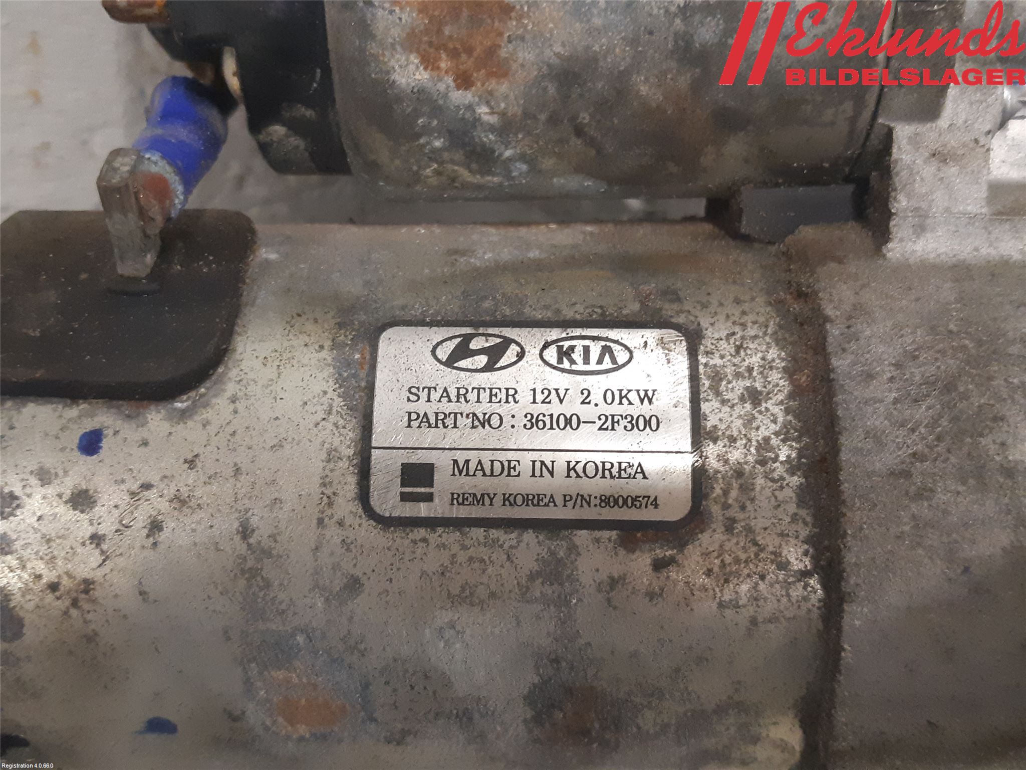 Kia SPORTAGE (QL) 16-21 Startmotor Diesel