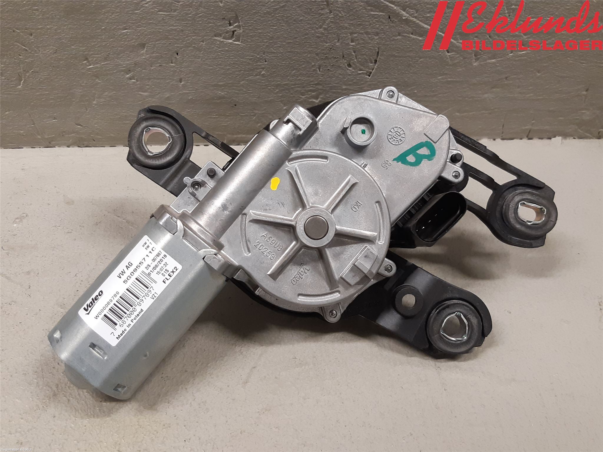 Volkswagen VW PASSAT 15-19 Torkarmotor Baklucka