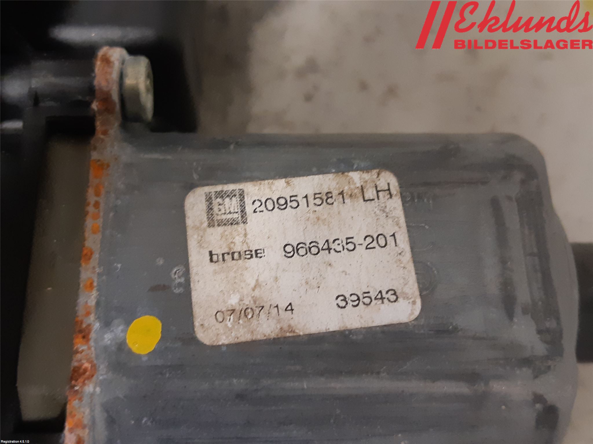 Opel ASTRA J 10-15 Fönsterhiss El Kompl