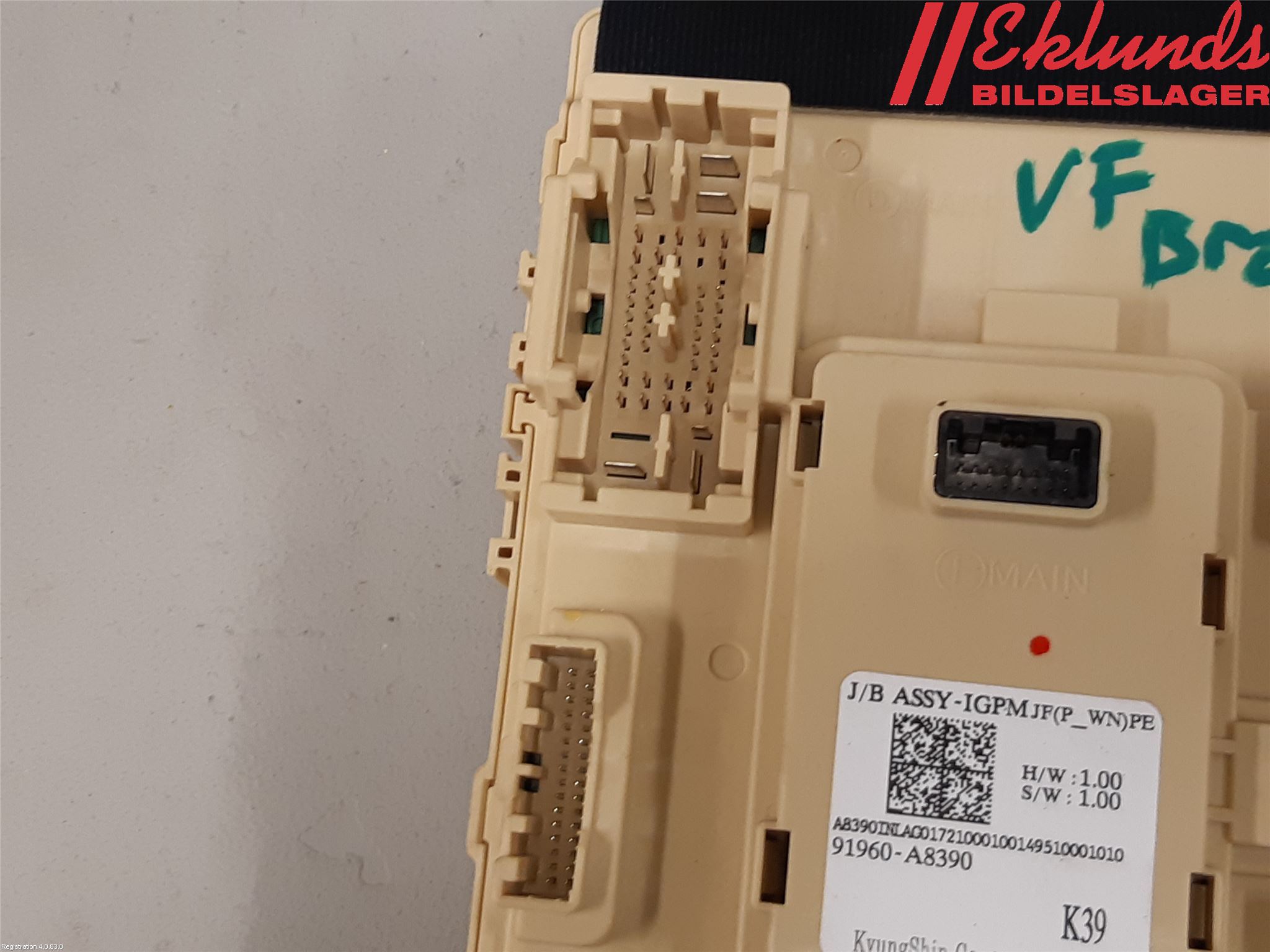 Kia OPTIMA 16-20 Säkringsdosa-Elcentral