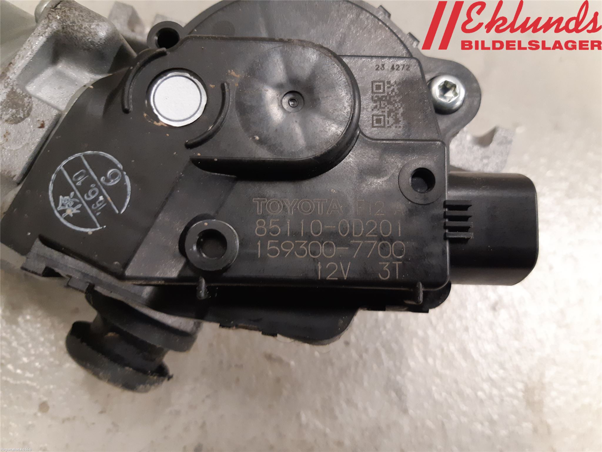 Toyota YARIS XP130 15-20 Torkarmotor Vindruta