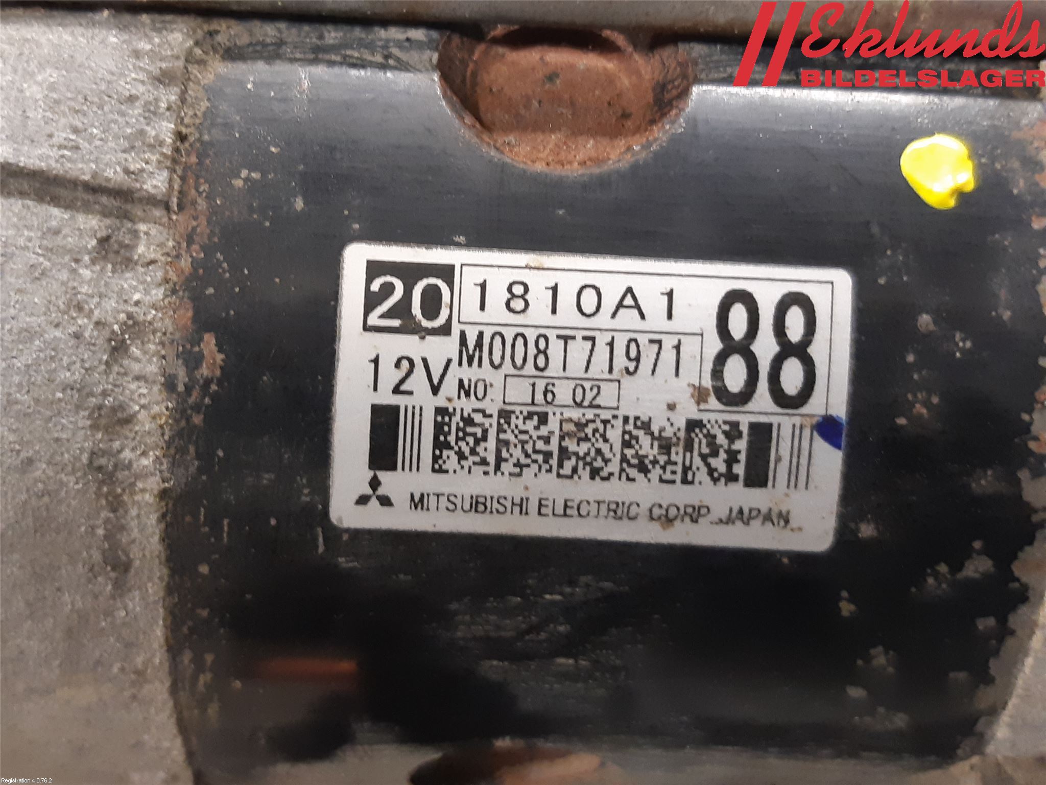 Mitsubishi ASX 10-22 Startmotor Diesel