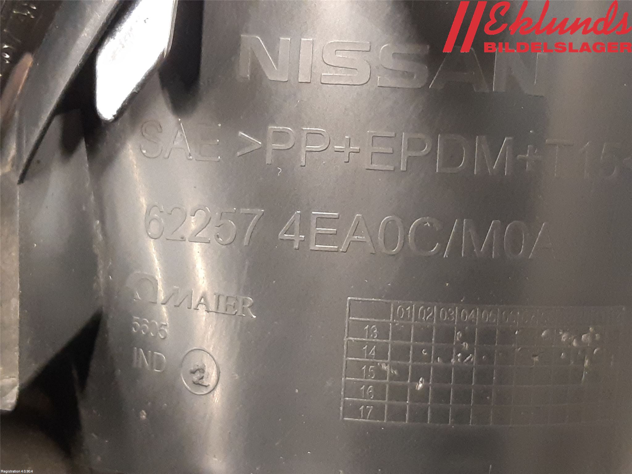 Nissan QASHQAI 14-17 Dimljussarg Fram