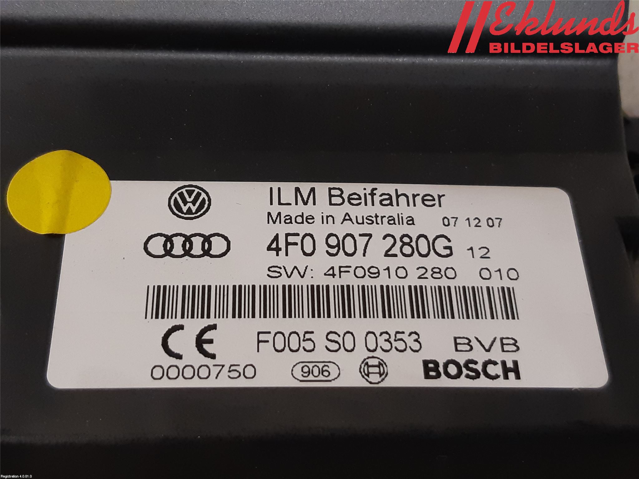 Audi A6/S6     05-11 Styrenhet Övrigt