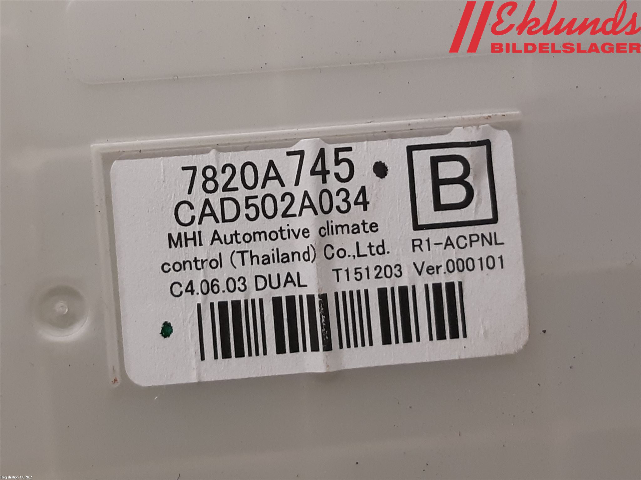 Mitsubishi L200 16-23 Ac Styrenhet Ac Manöveren
