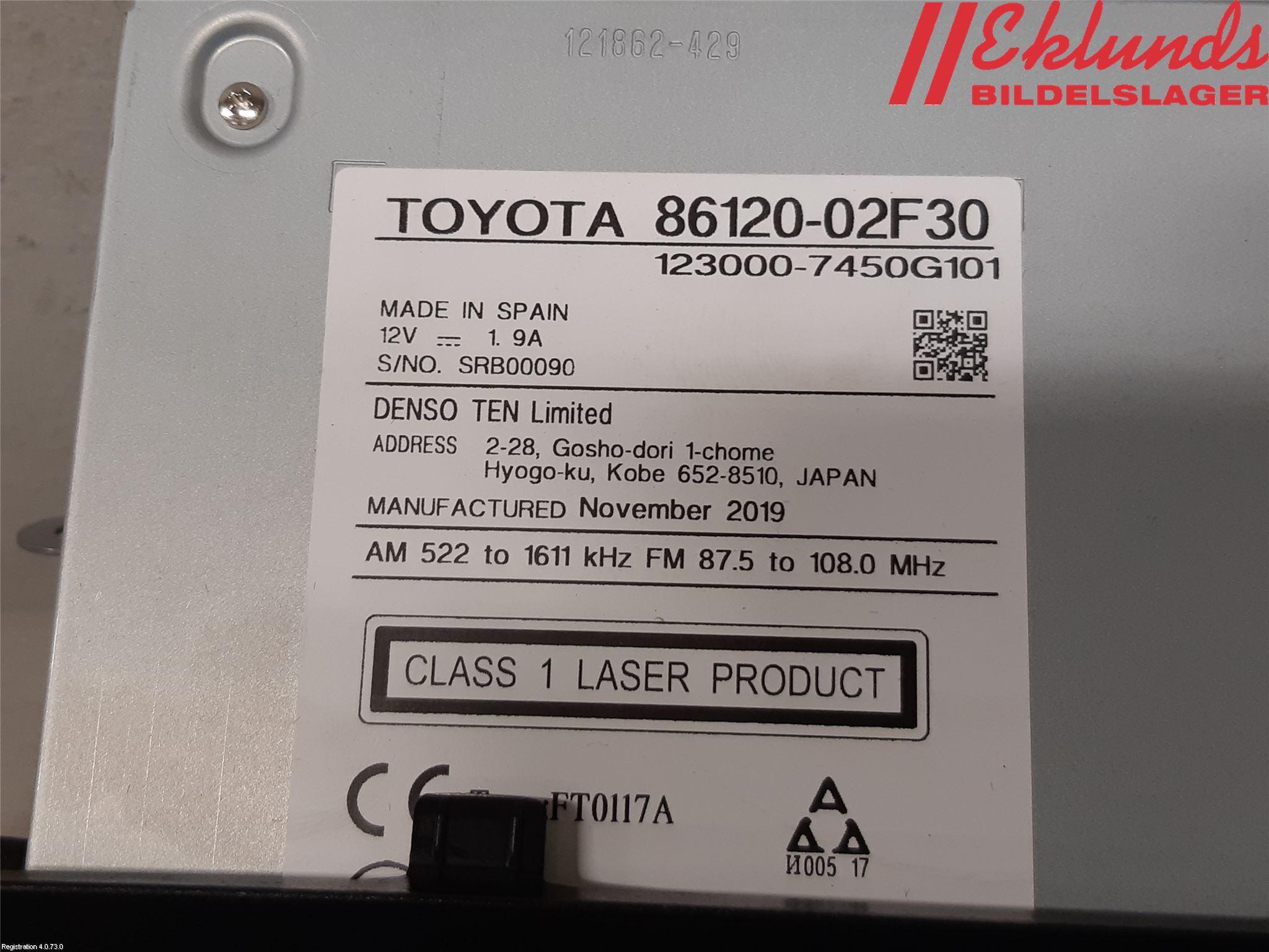 Toyota COROLLA 19- Cd Radio - Multimediapanel