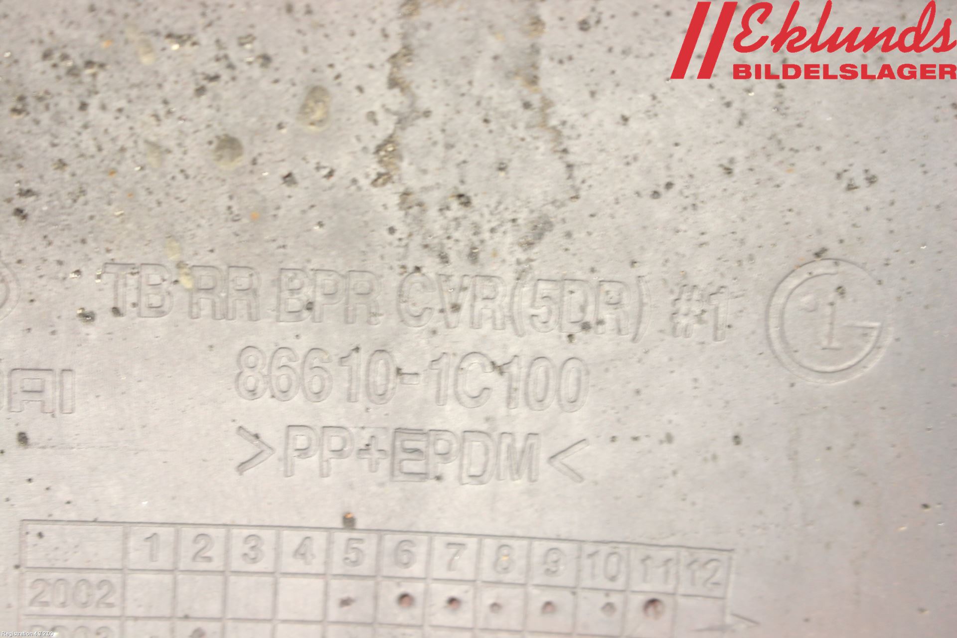 Hyundai GETZ Stötfångarbeklädnad Bak