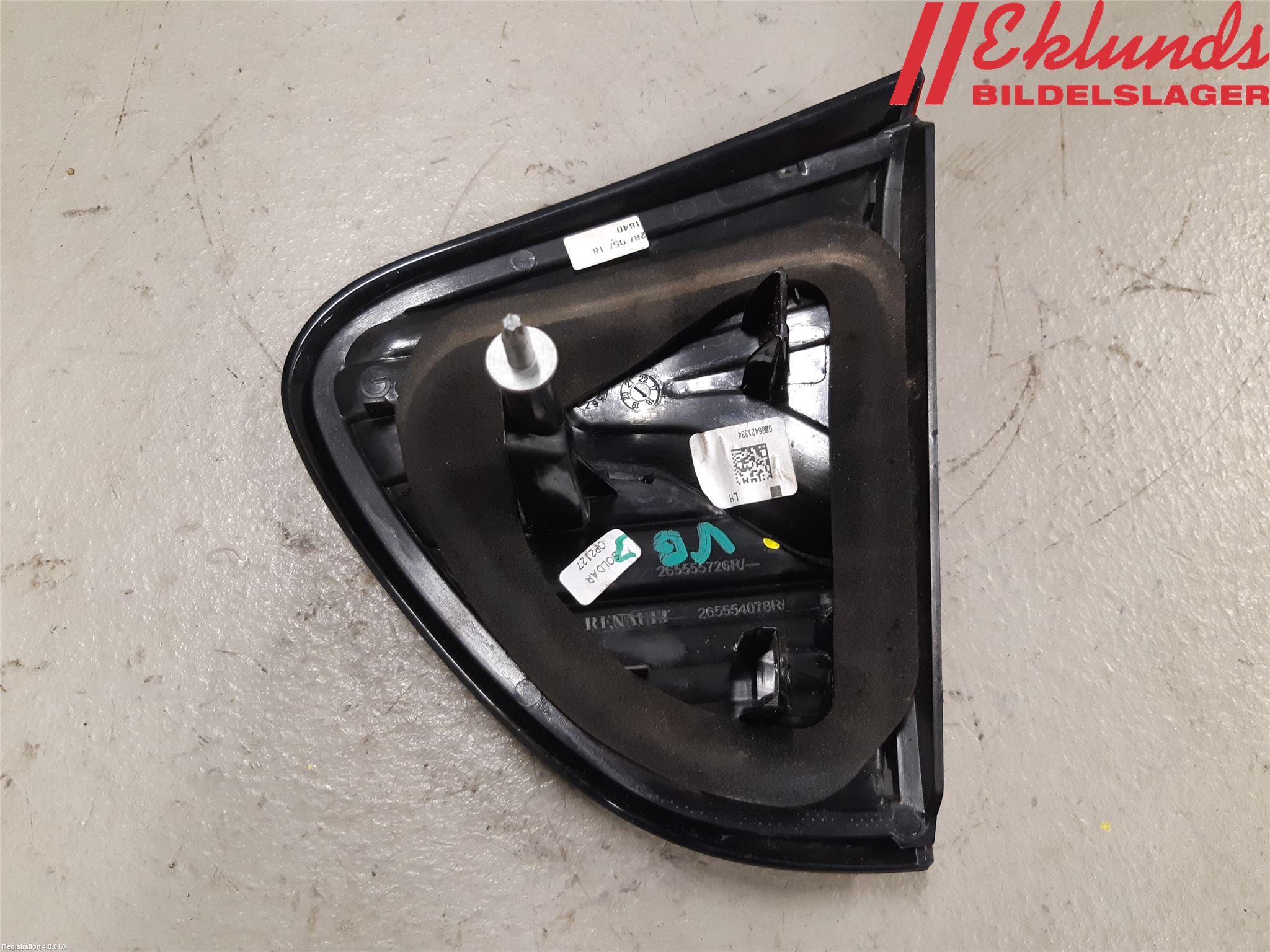 Renault CAPTUR 13-19 Bakljus Lucka Vä