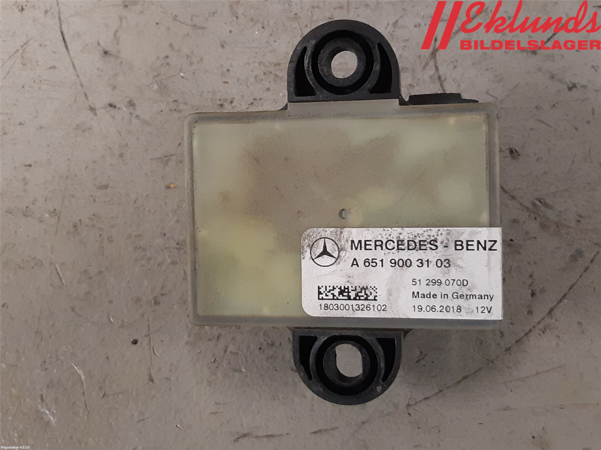 Mercedes-Benz MB SPRINTER (W907/W910) 19- Relä Glödning Diesel