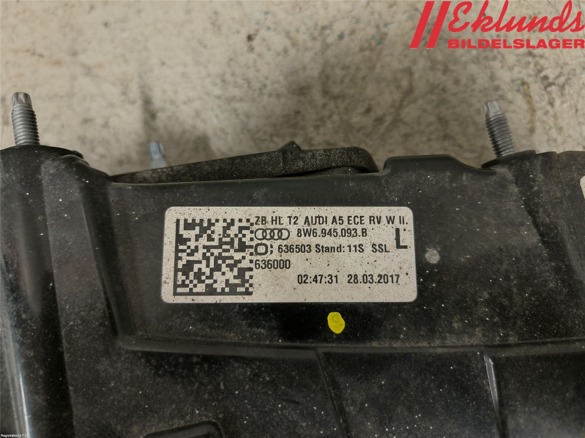 Audi A5 17- Bakljus Lucka Vä