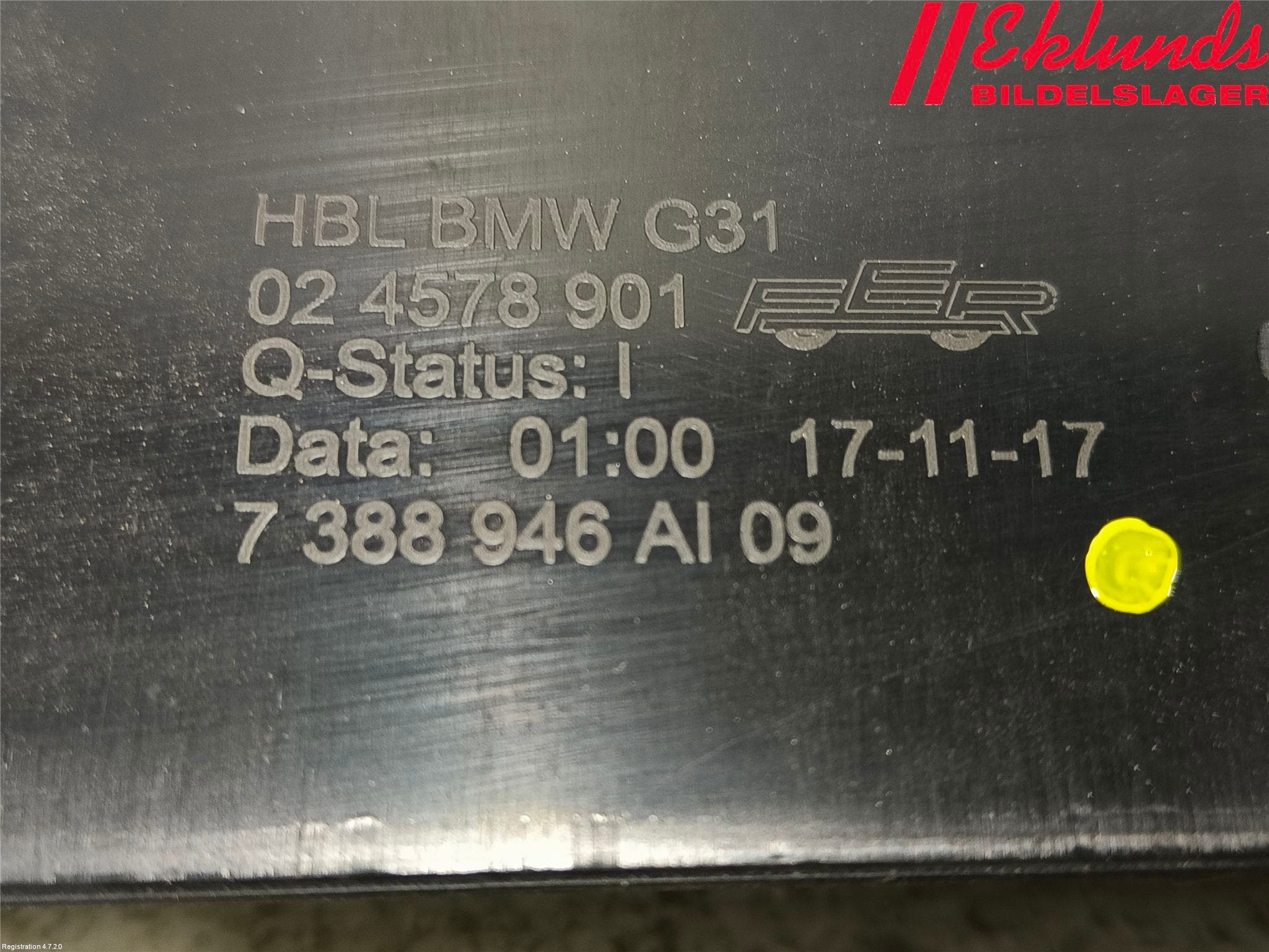 BMW 5 G30/G31/F90 17-23 Bromsljus Bakruta