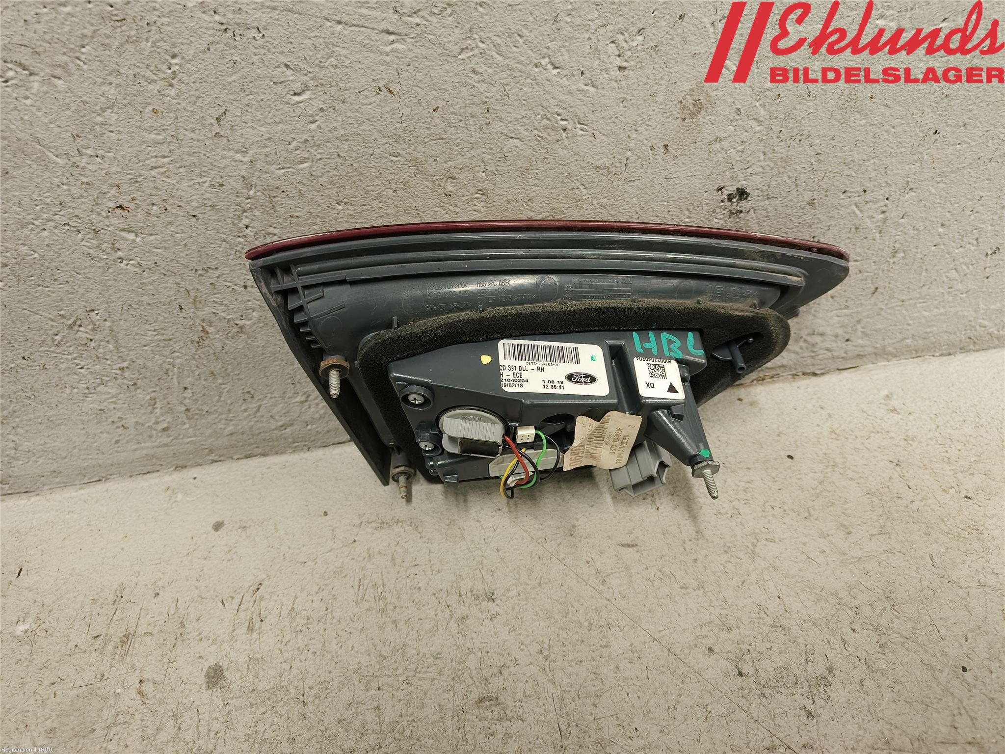 Ford MONDEO 15-22 Bakljus Lucka Hö