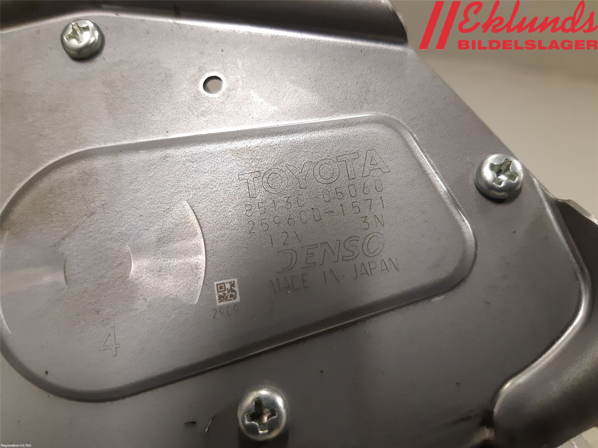 Toyota AVENSIS 09-15 Torkarmotor Baklucka