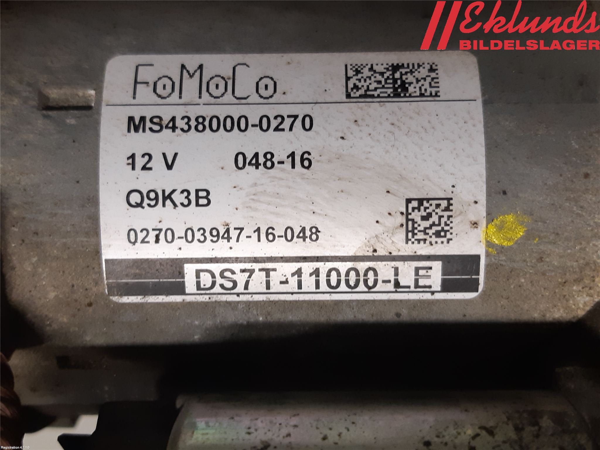 Ford MONDEO 15-22 Startmotor Diesel