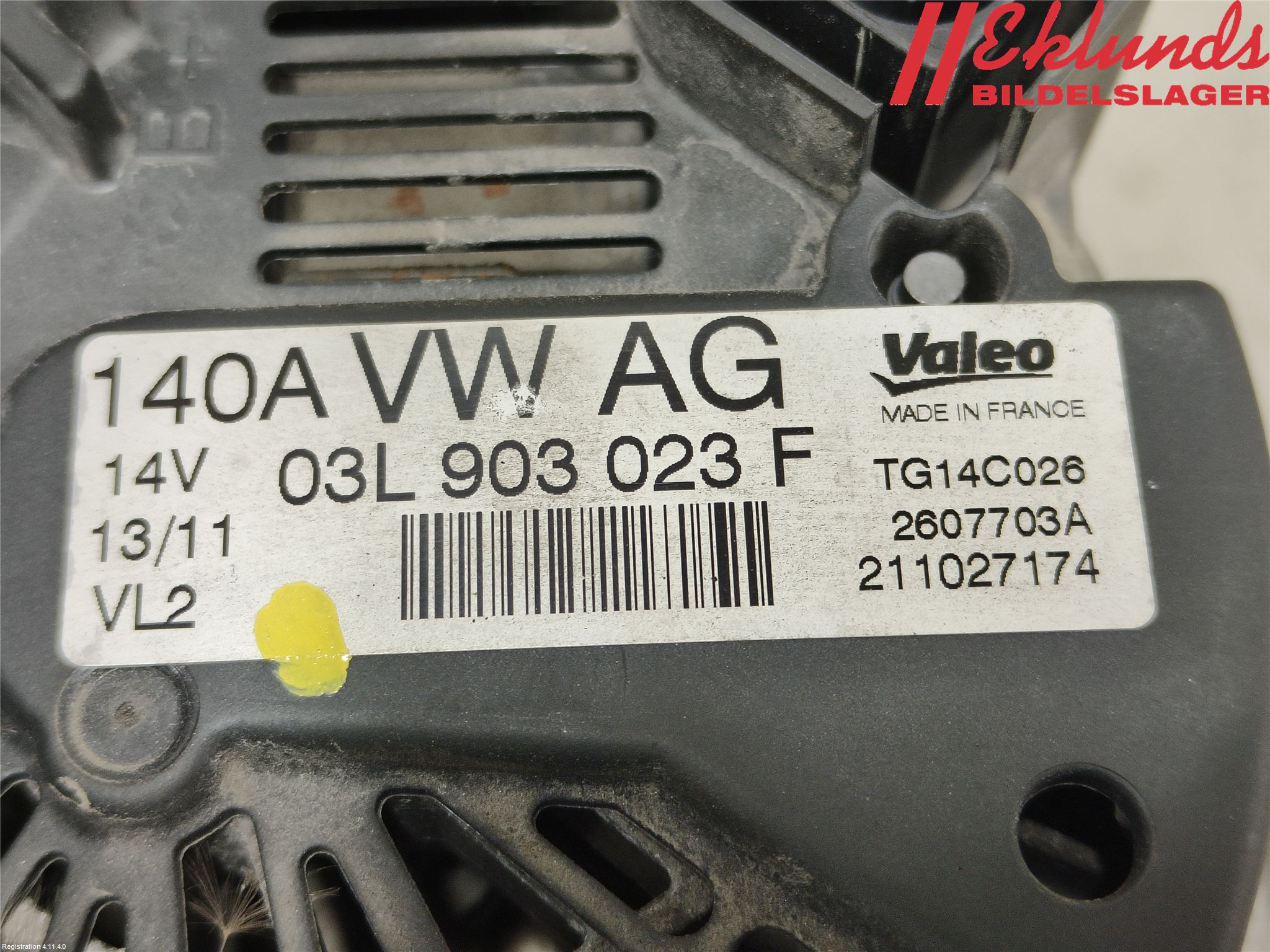 Volkswagen VW POLO 10-17 Generator