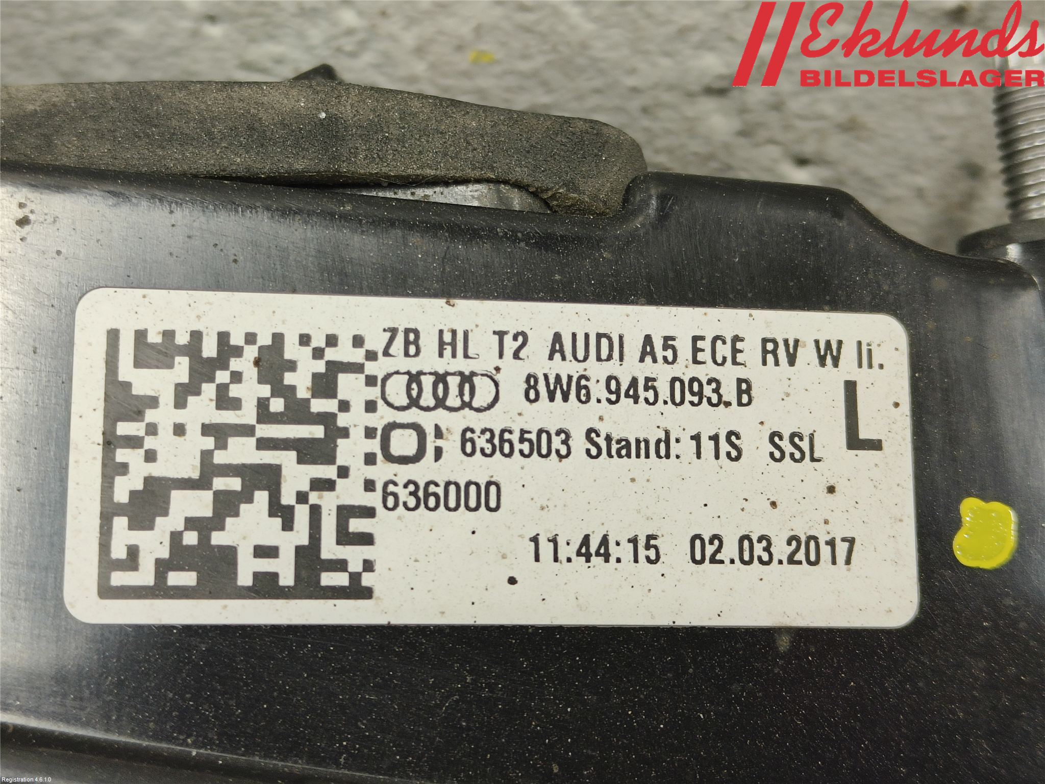 Audi A5 17- Bakljus Lucka Vä