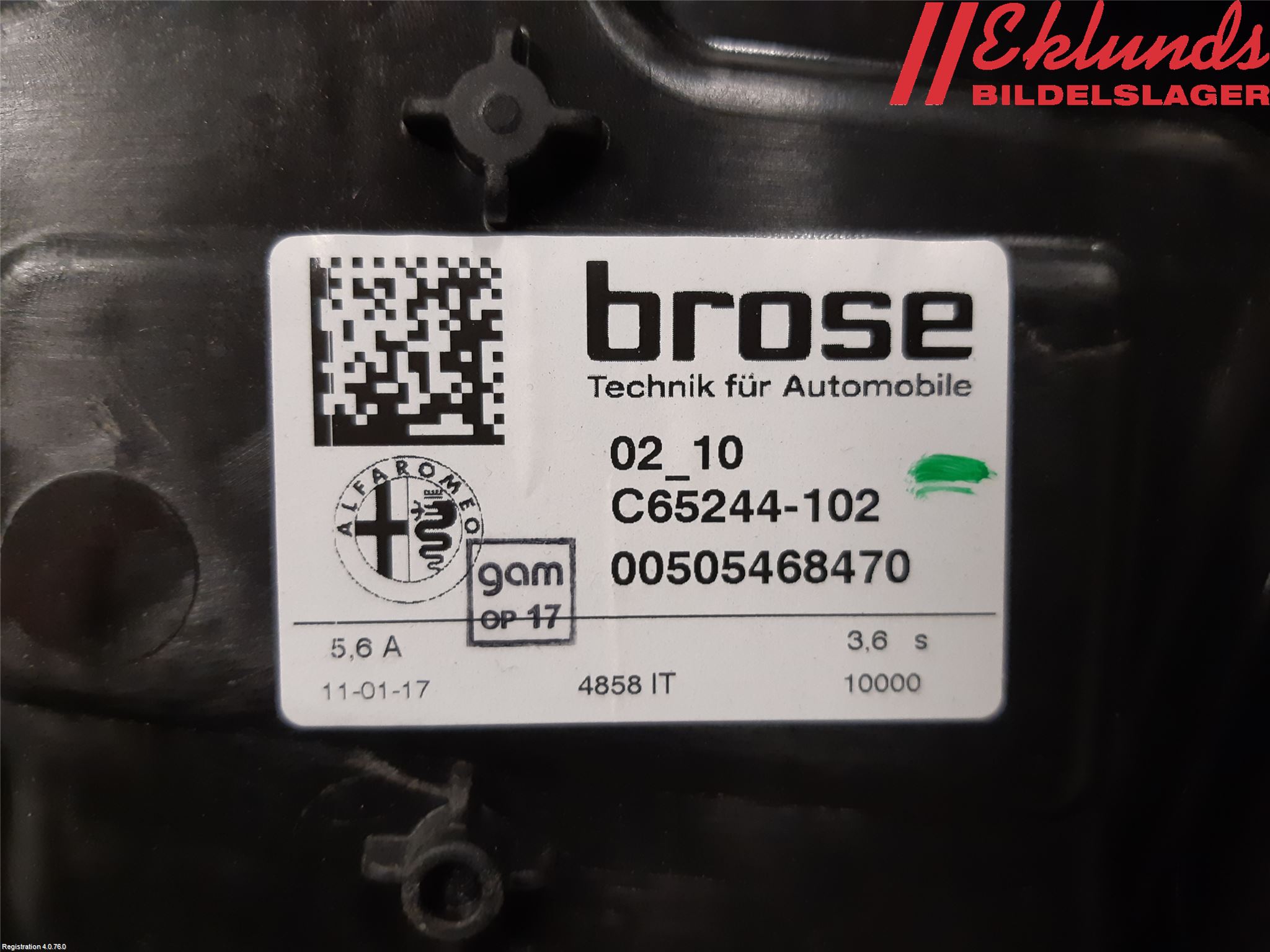 Alfa GIULIA Fönsterhiss El Kompl