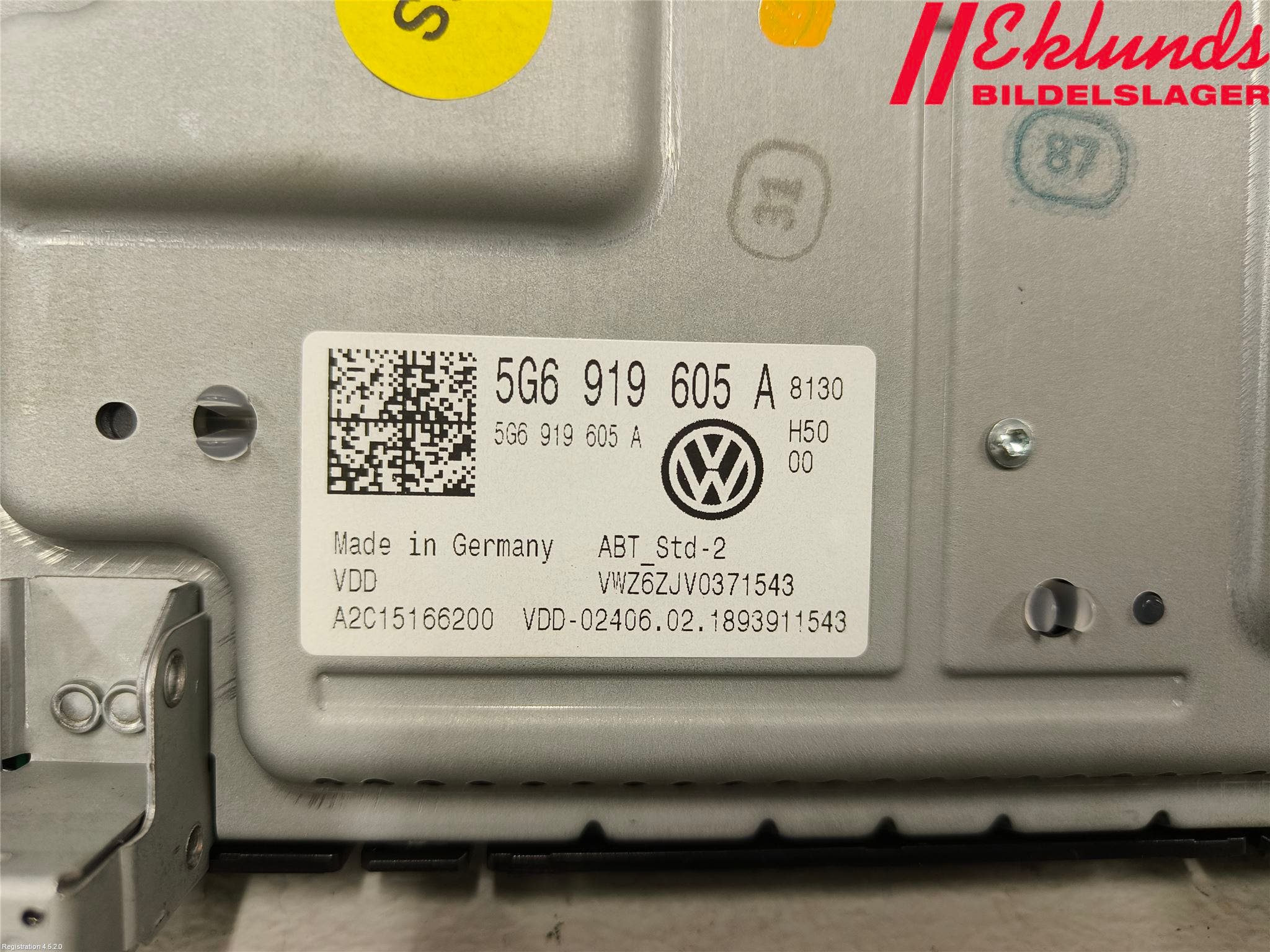 Volkswagen VW GOLF / E-GOLF VII 13-20 Cd Radio - Multimediapanel