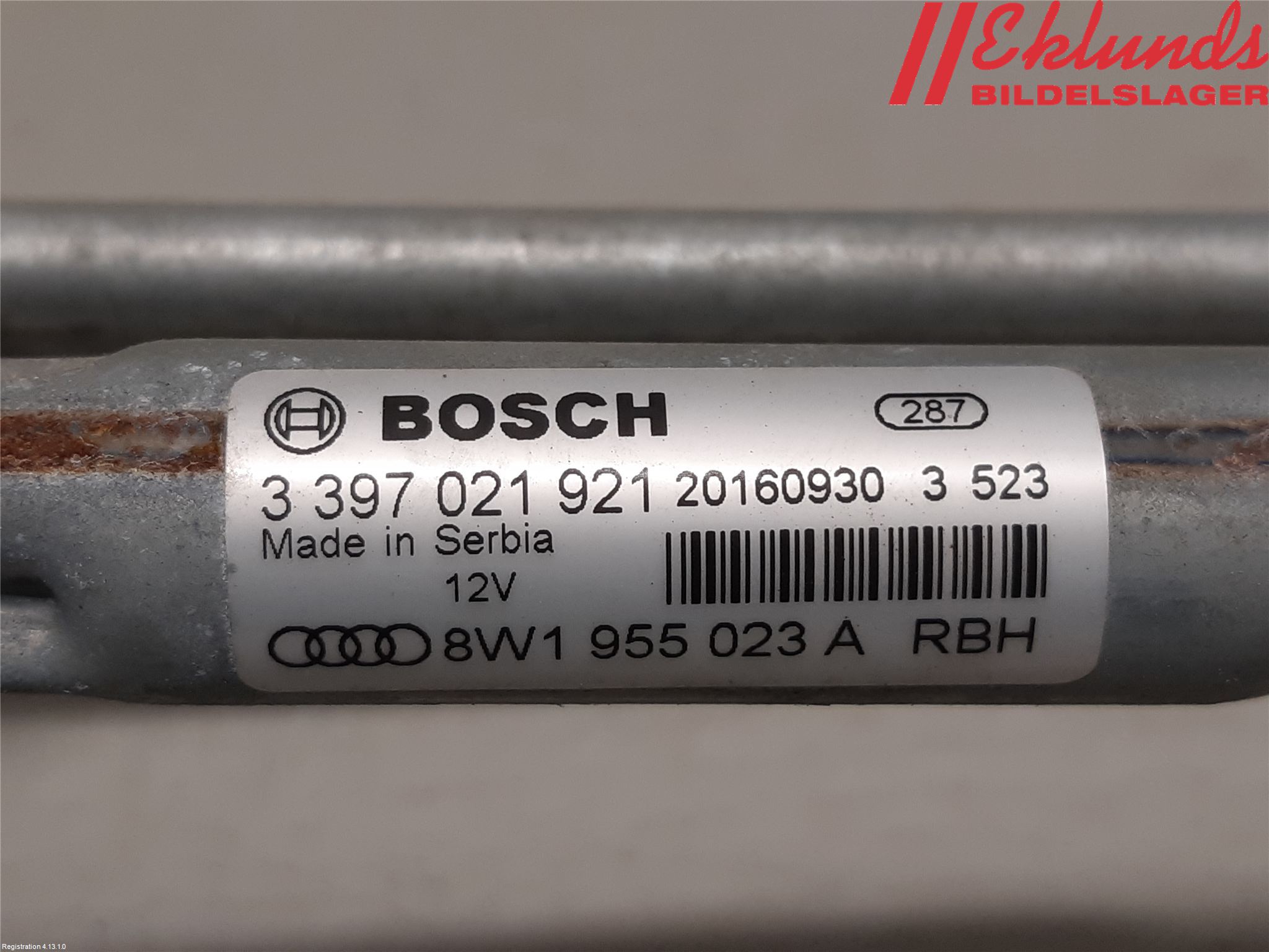 Audi A4/S4 B9 16-19 Torkarmotor Vindruta