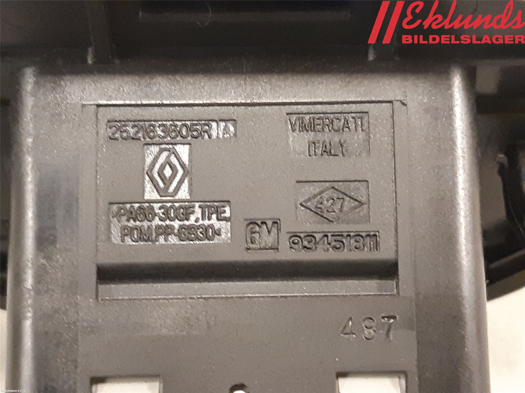 Opel VIVARO 15-19 Centrallåskontakt Vid Lås