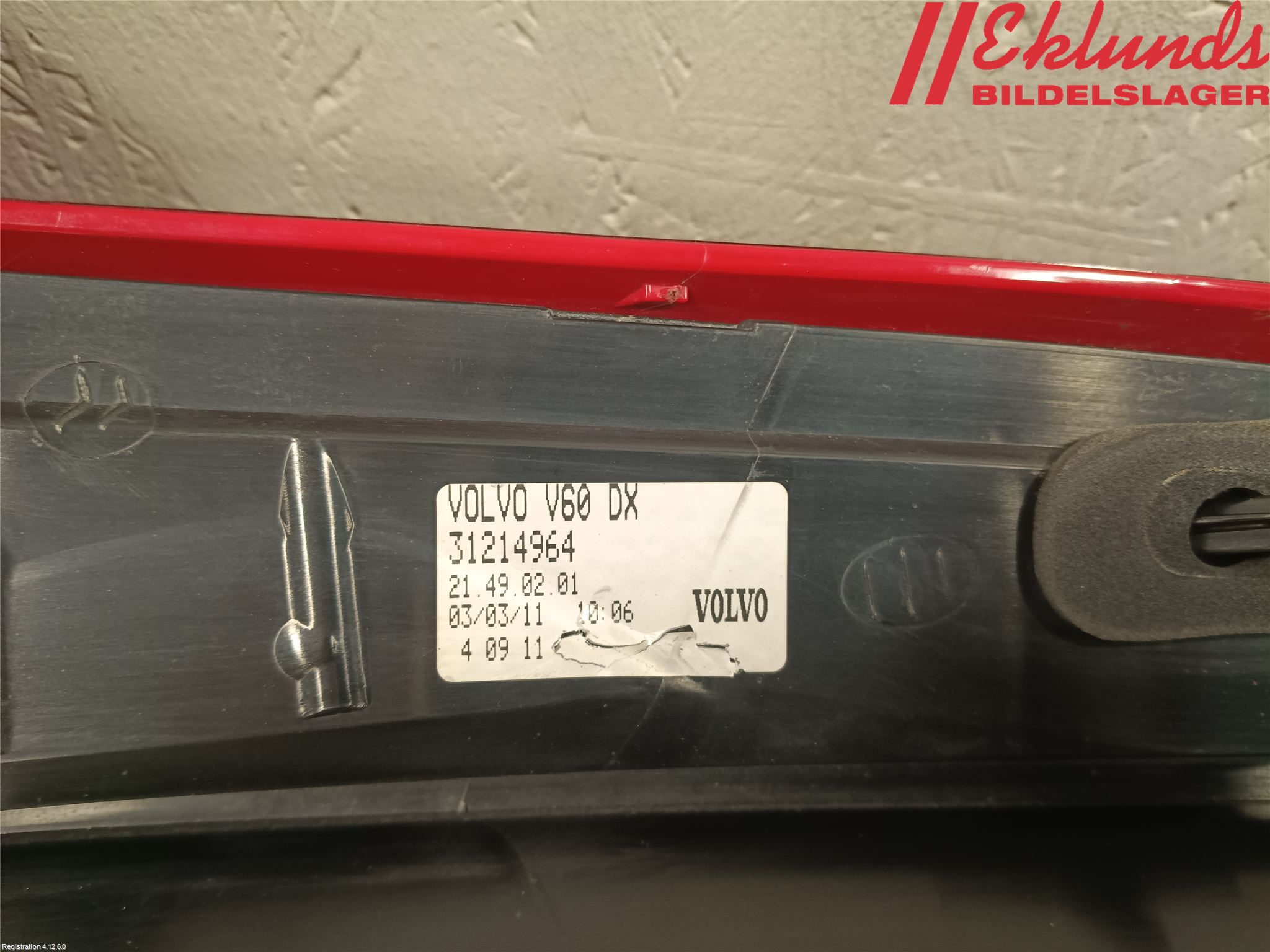 Volvo V60 11-13 Bakljus Höger