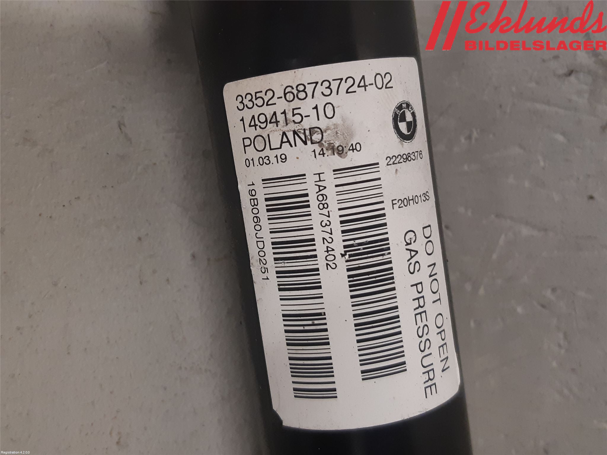 BMW 1 F20/F21 11-19 Stötdämpare Bak