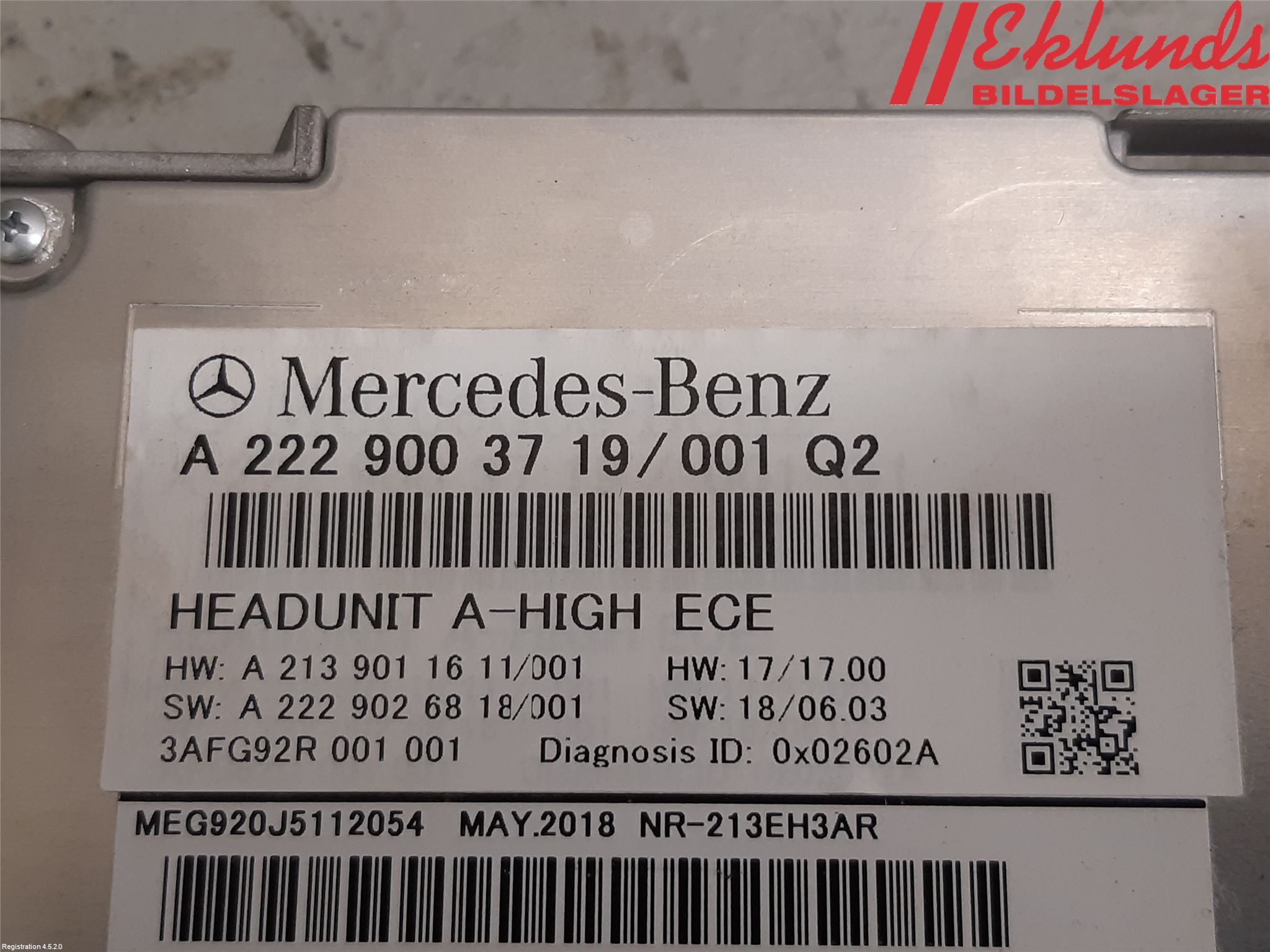 Mercedes-Benz MB C-KLASS (W205) 14-21 Styrenhet Multimedia
