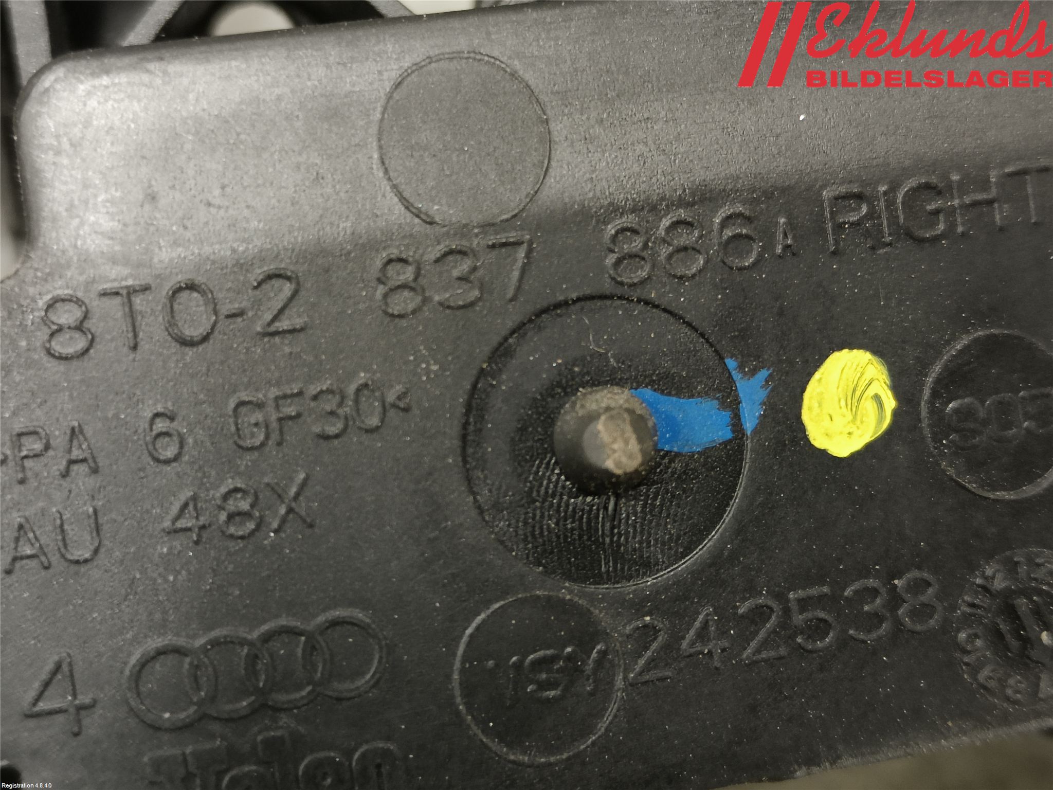 Audi A4/S4 08-11 Dörrhandtag Yttre Hö