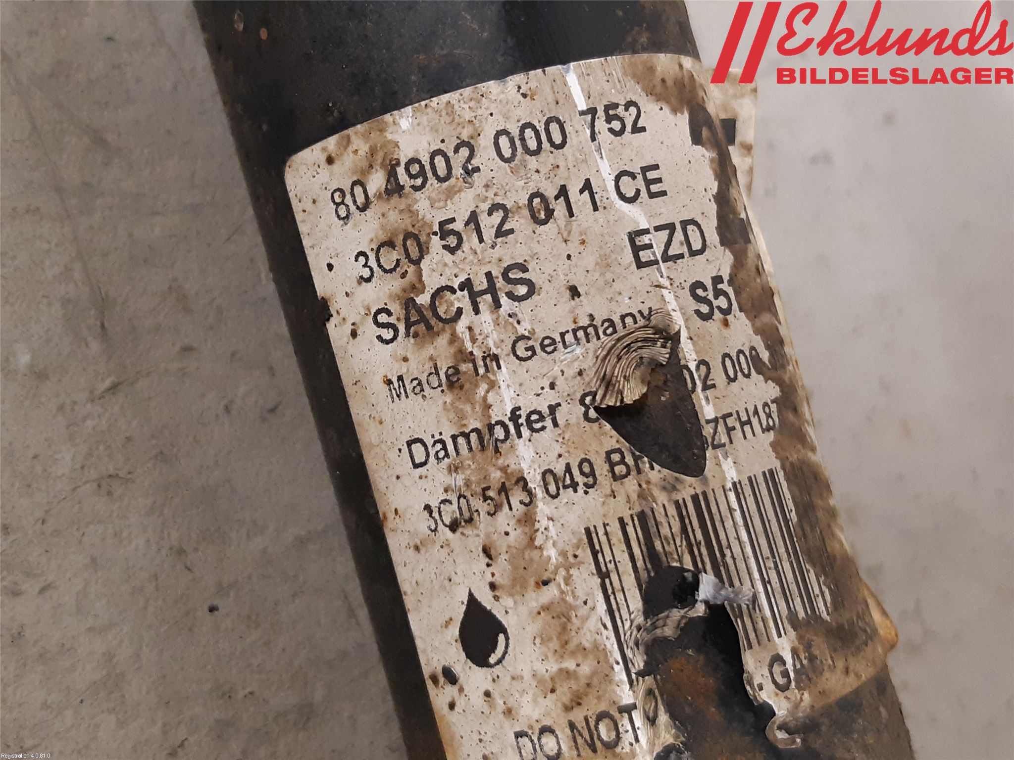 Volkswagen VW PASSAT 11-14 Stötdämpare Bak
