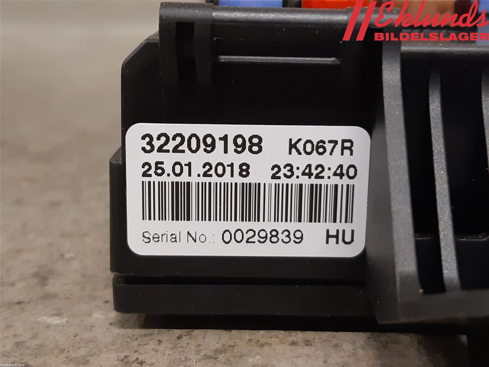 Volvo XC60 18- Säkringsdosa-Elcentral