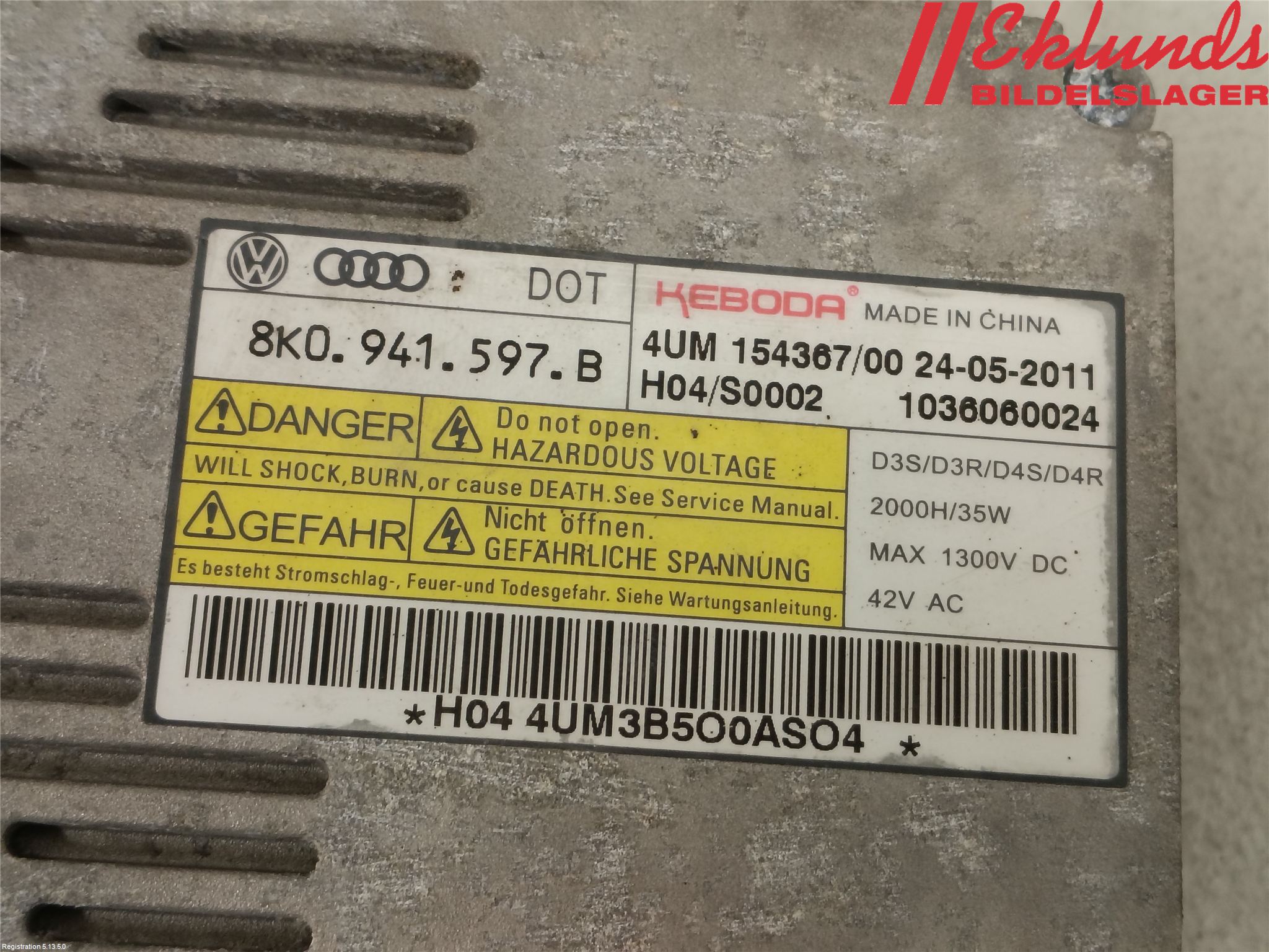 Volkswagen VW PASSAT 11-14 Styrenhet Strålkastare