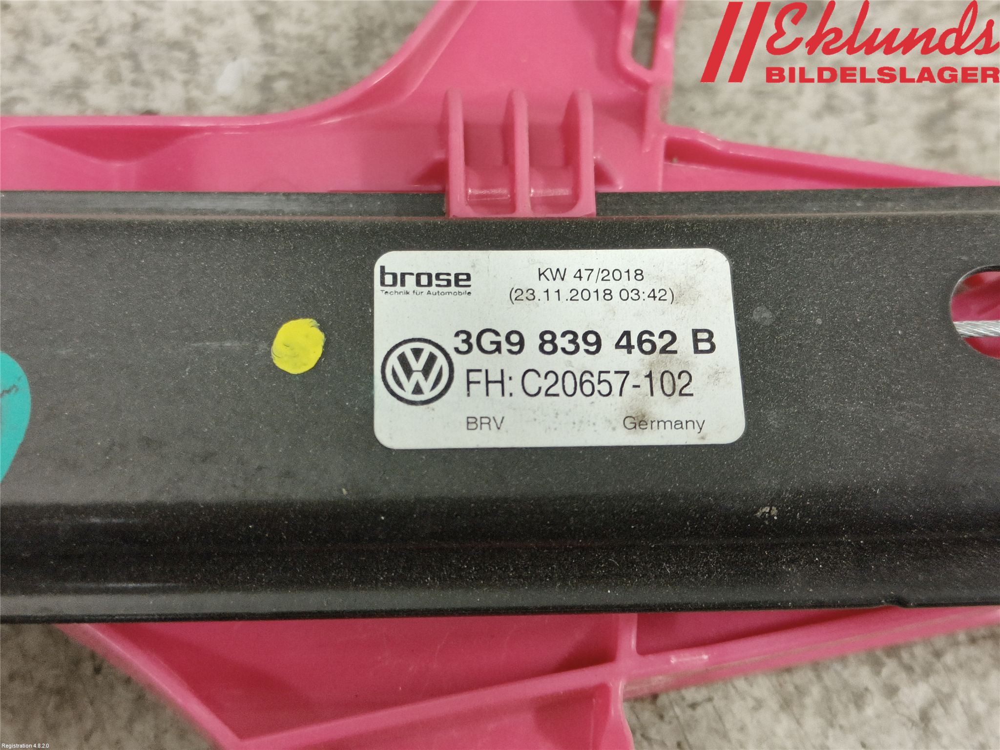 Volkswagen VW PASSAT 15-19 Fönsterhissmekanism