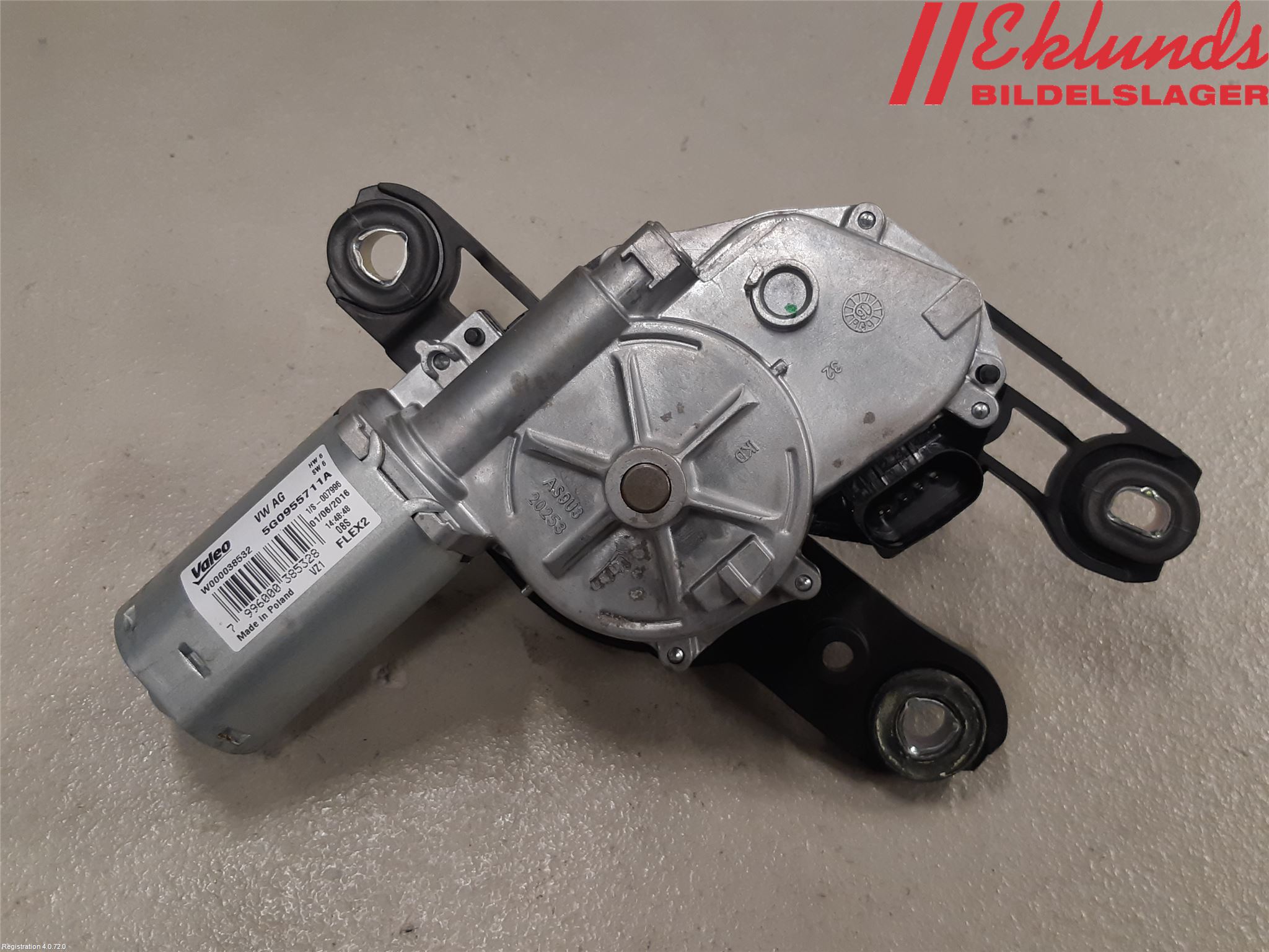 Volkswagen VW GOLF / E-GOLF VII 13-20 Torkarmotor Baklucka