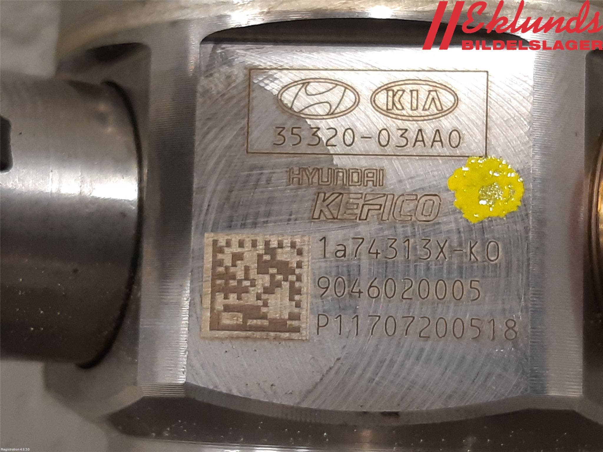 Kia NIRO (DE) 17-22 Bränsle Insppump Bensin
