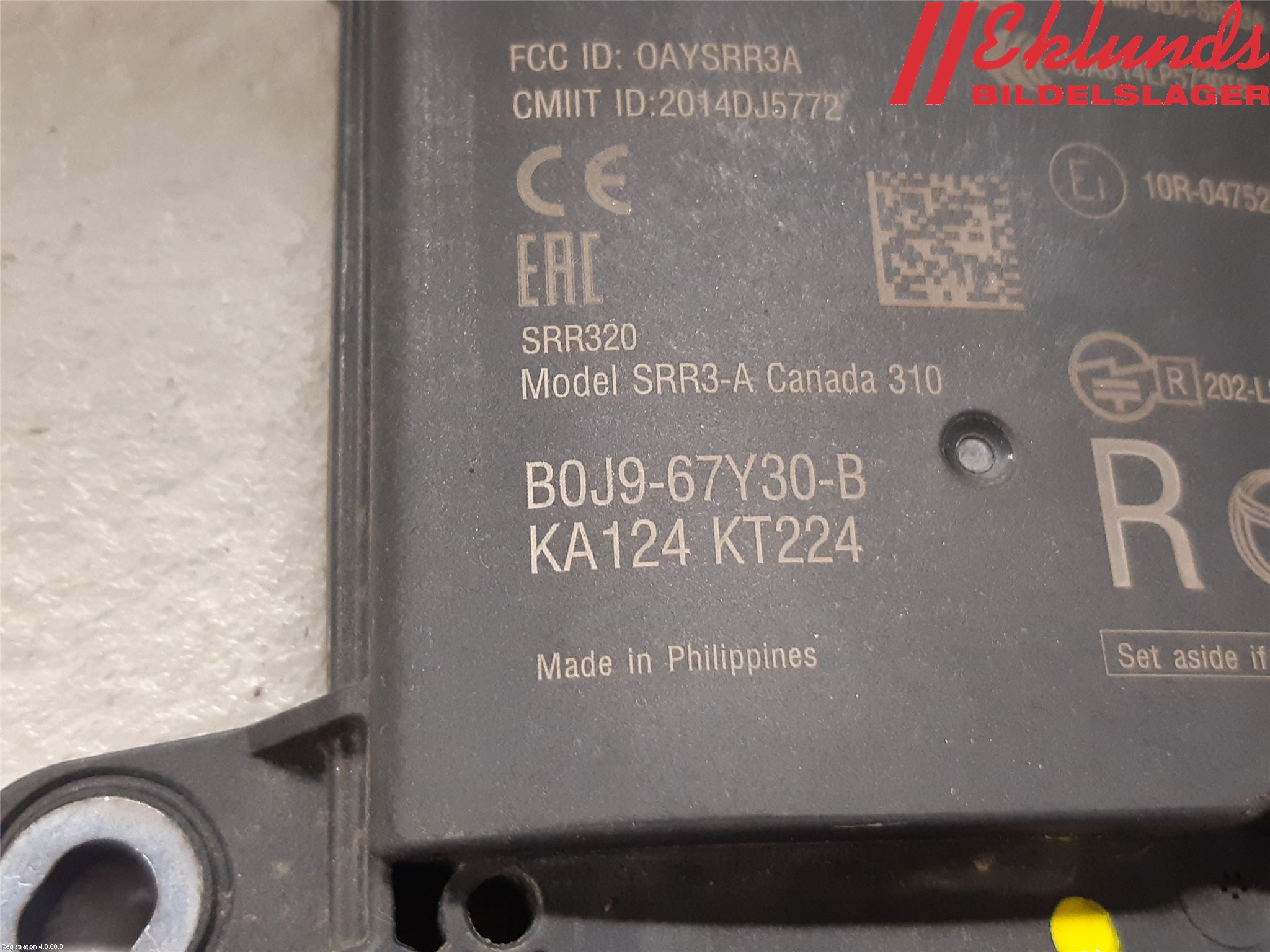 Mazda CX-30 20- Sensor Aktivt Kollisionsskydd