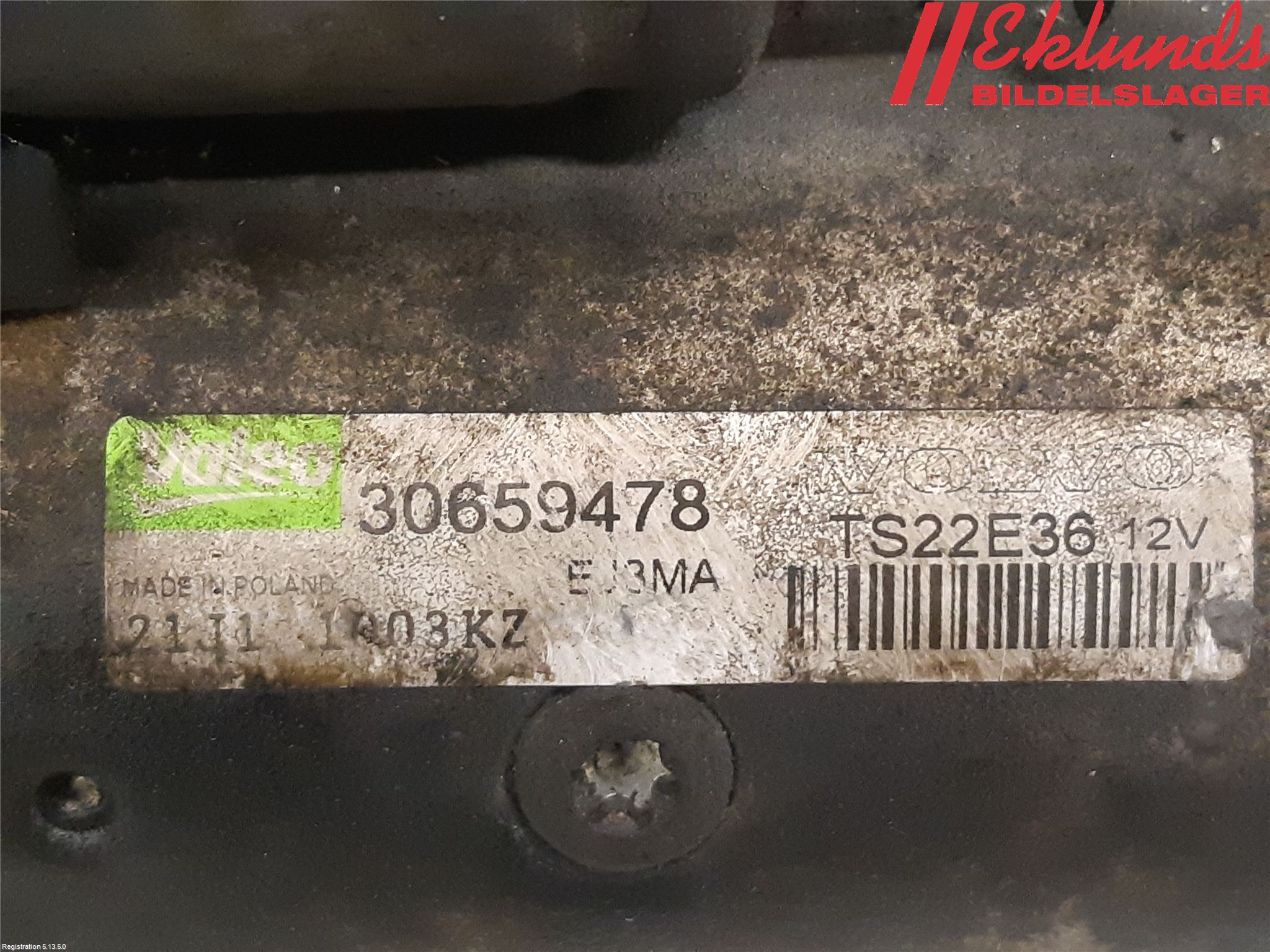 Volvo V60 11-13 Startmotor Diesel