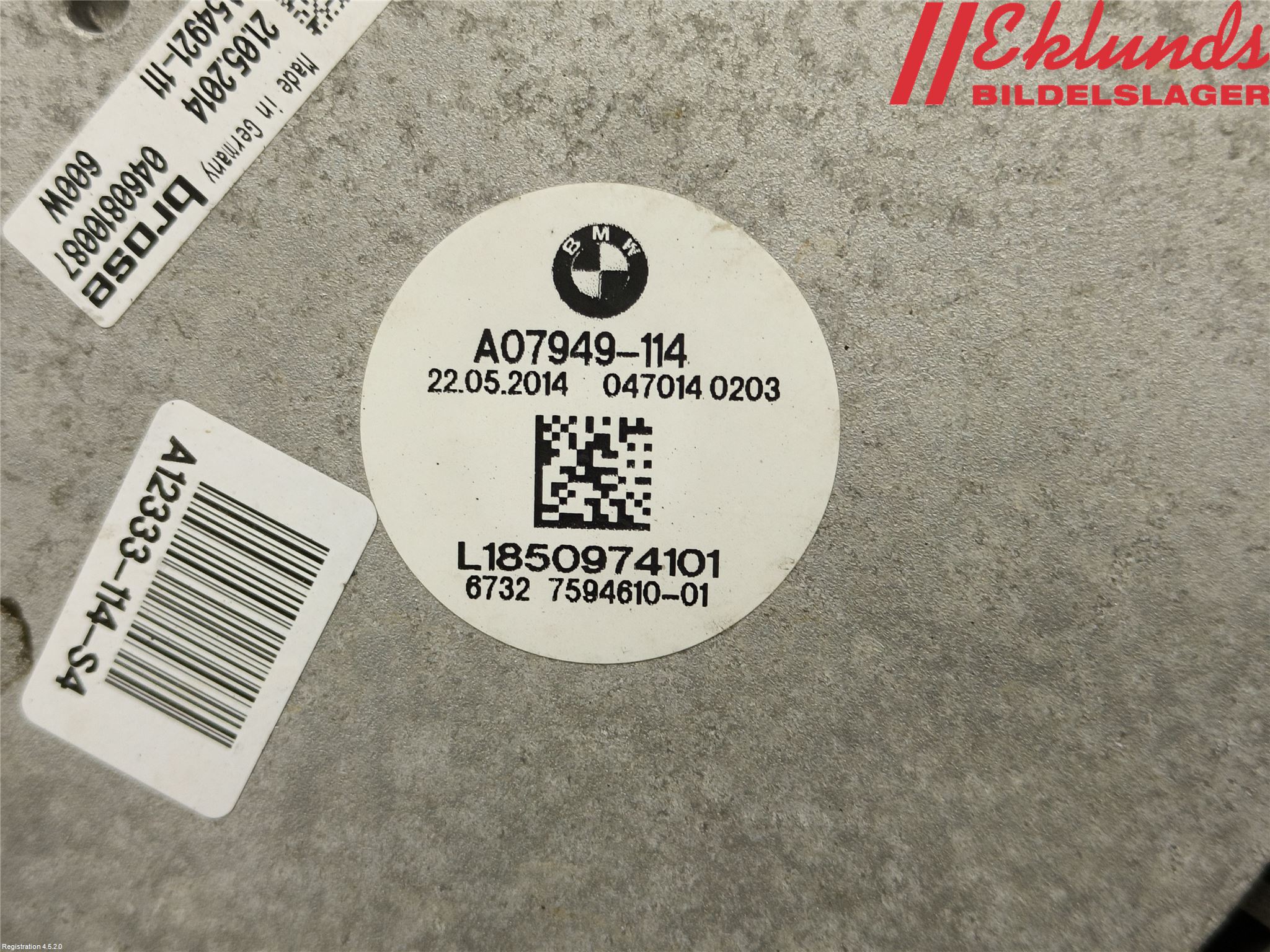 BMW 5 F10/F11/F18 09-17 Kylfläkt El