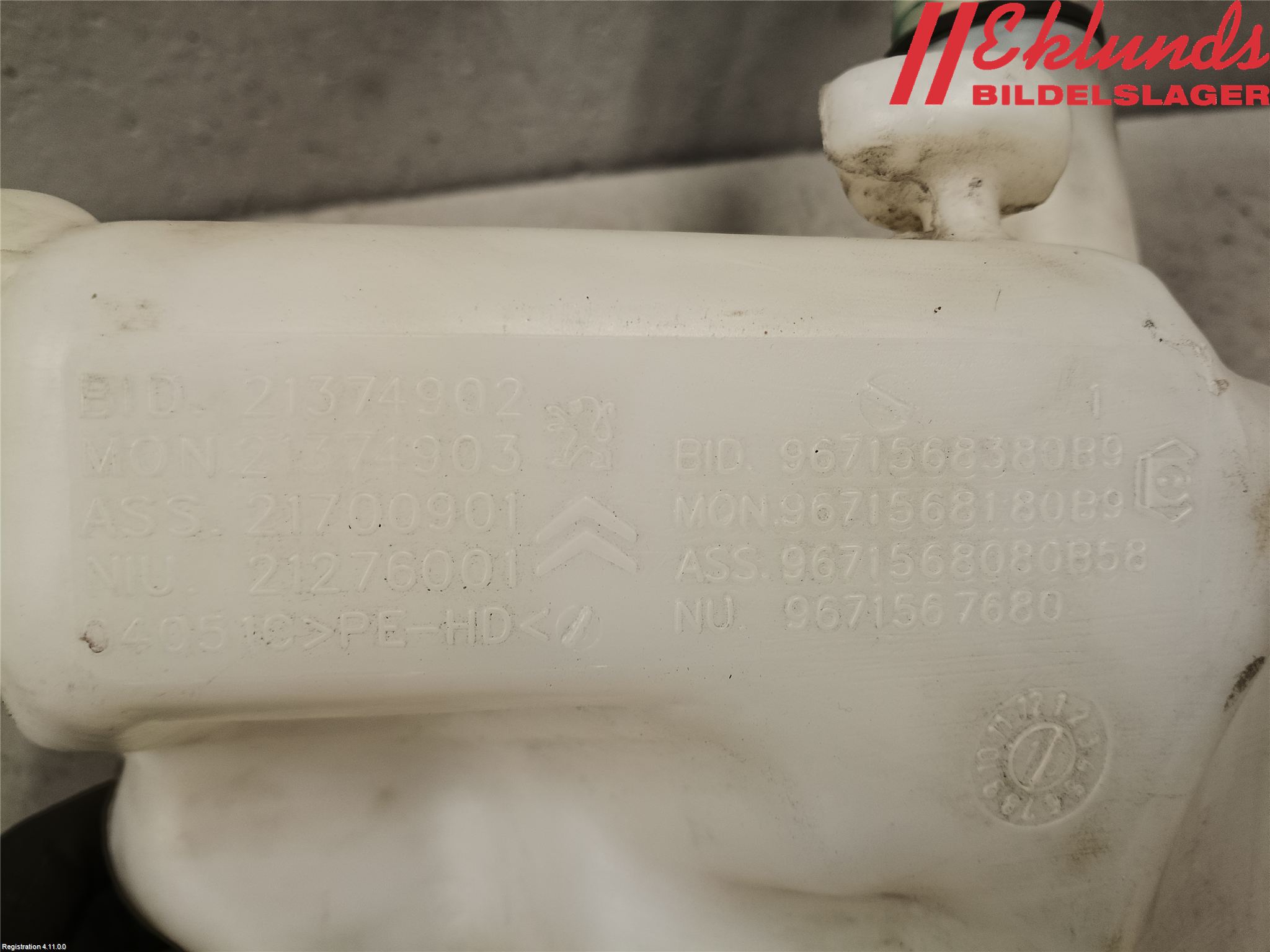 Citroen BERLINGO 08-18 Spolartank Vindruta