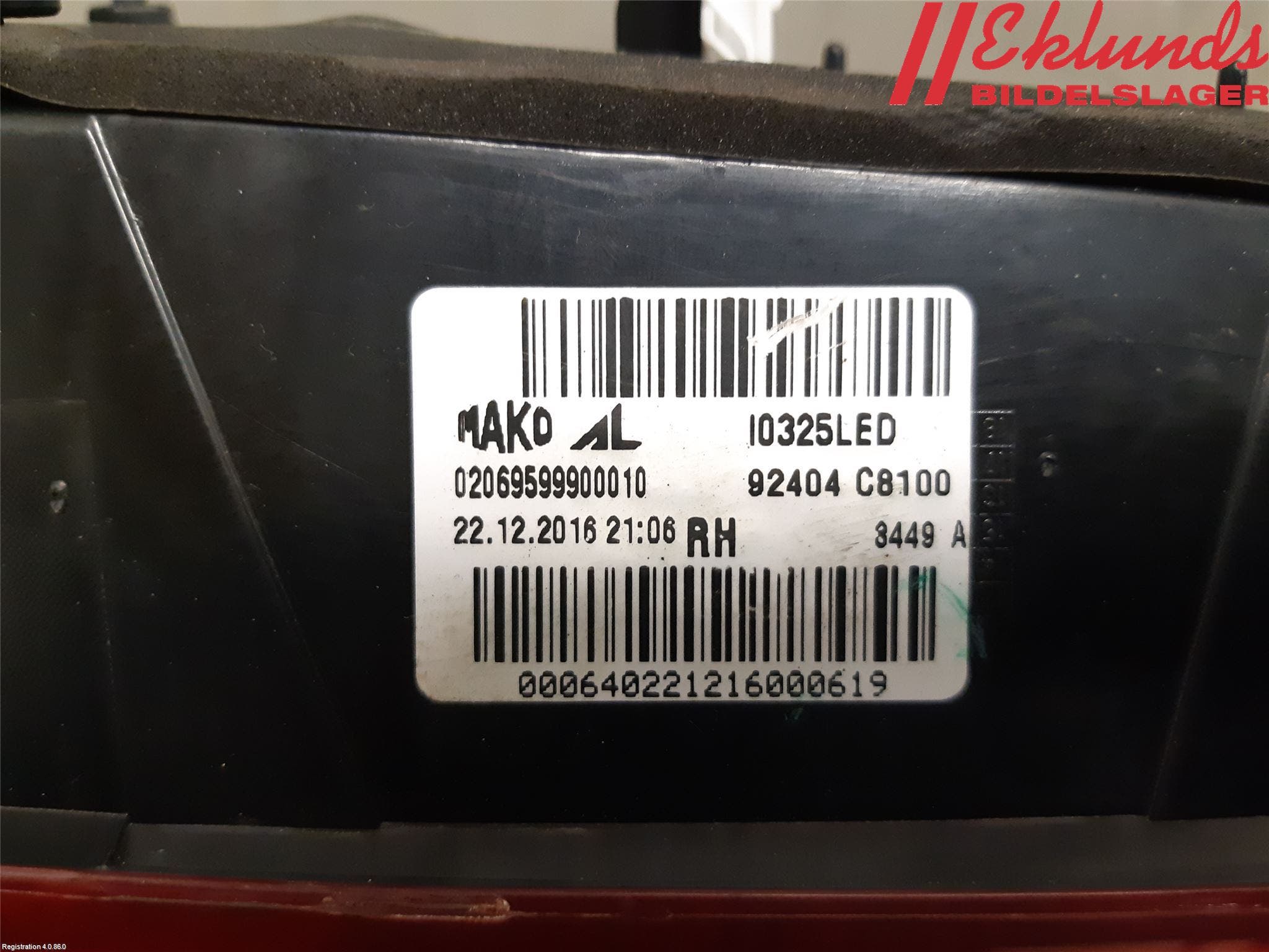 Hyundai i20 GB 15-20 Bakljus Lucka Hö