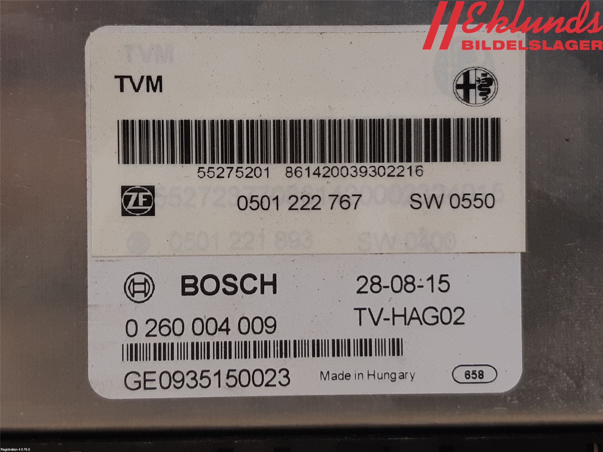 Alfa GIULIA Styrenhet Växellåda