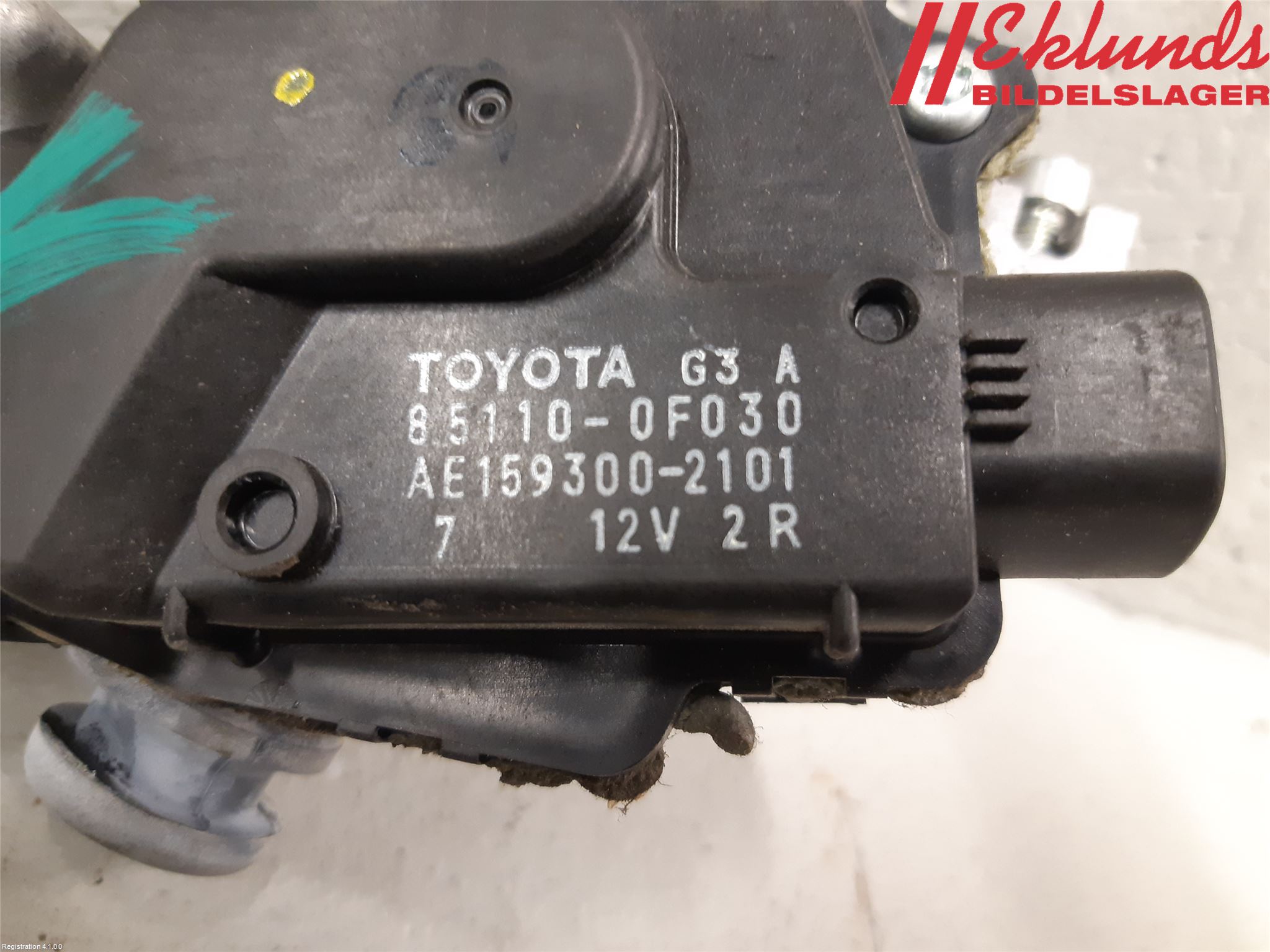 Toyota VERSO 09-18 Torkarmotor Vindruta