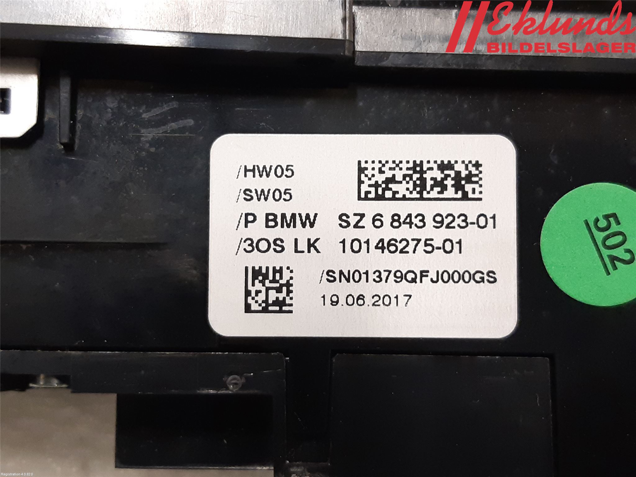 BMW 5 G30/G31/F90 17-23 Strömställare Växellåda