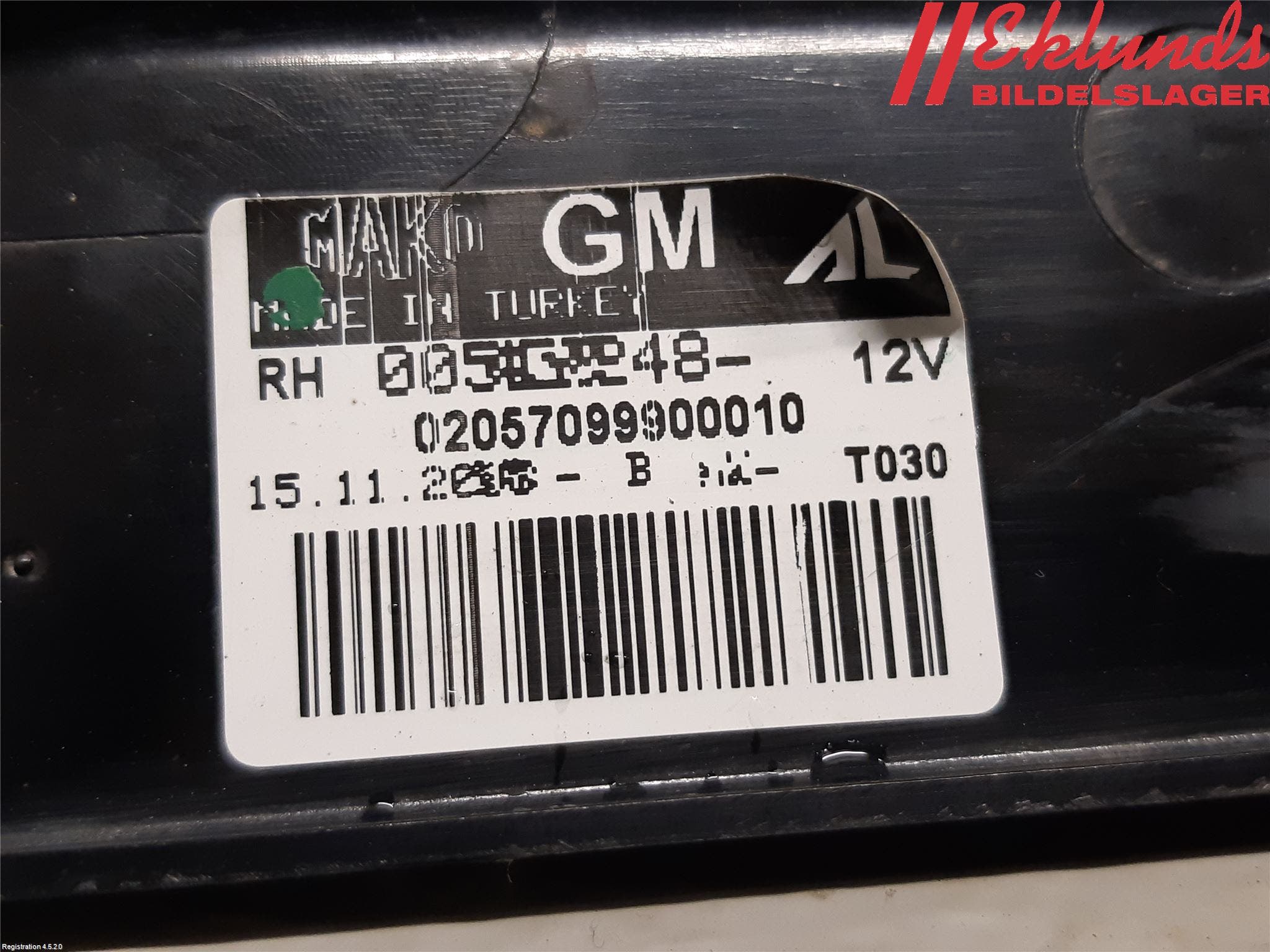 Opel COMBO D 12-18 Bakljus Höger