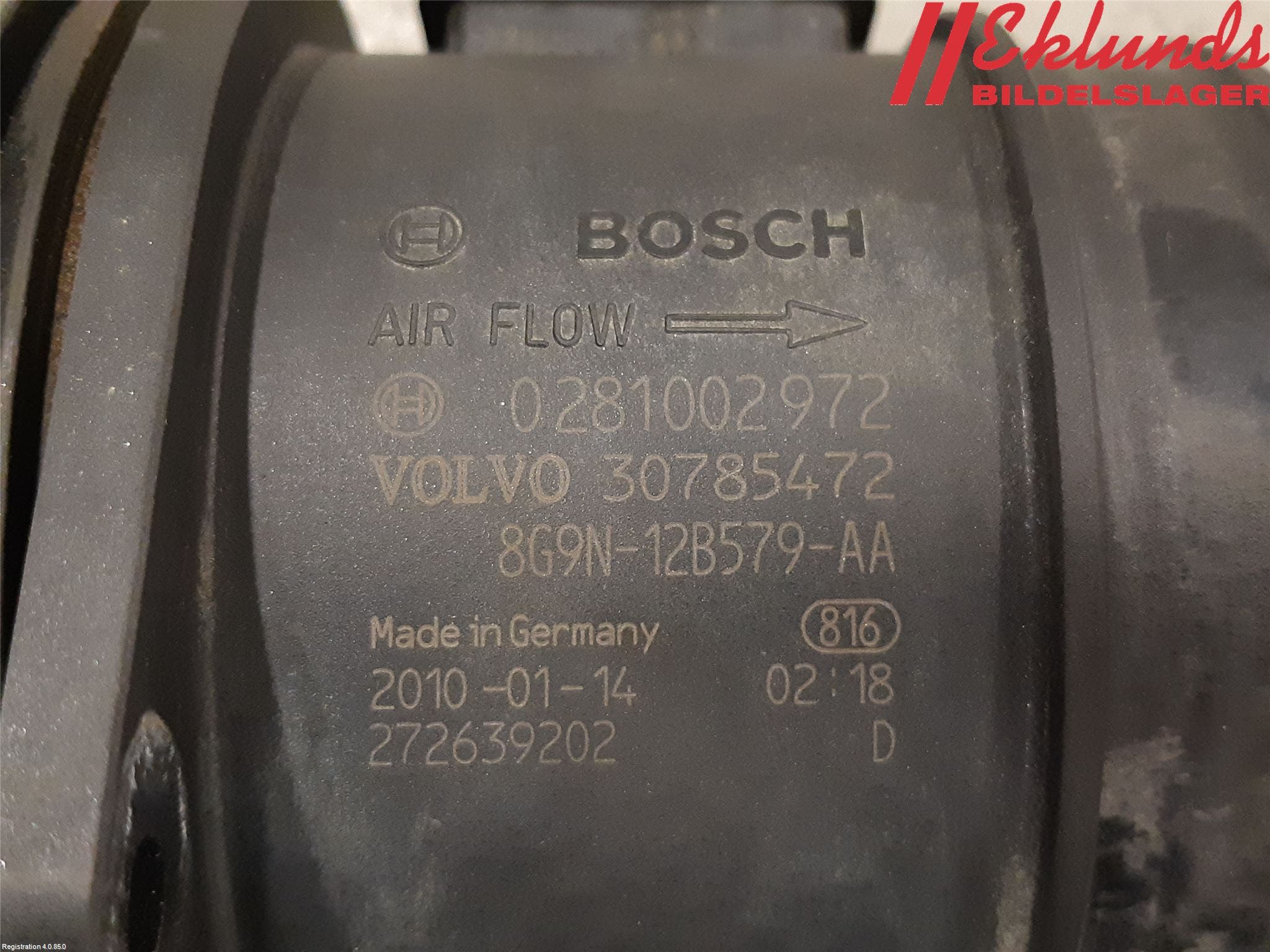 Volvo V70 08-13 Injluftmassamätare