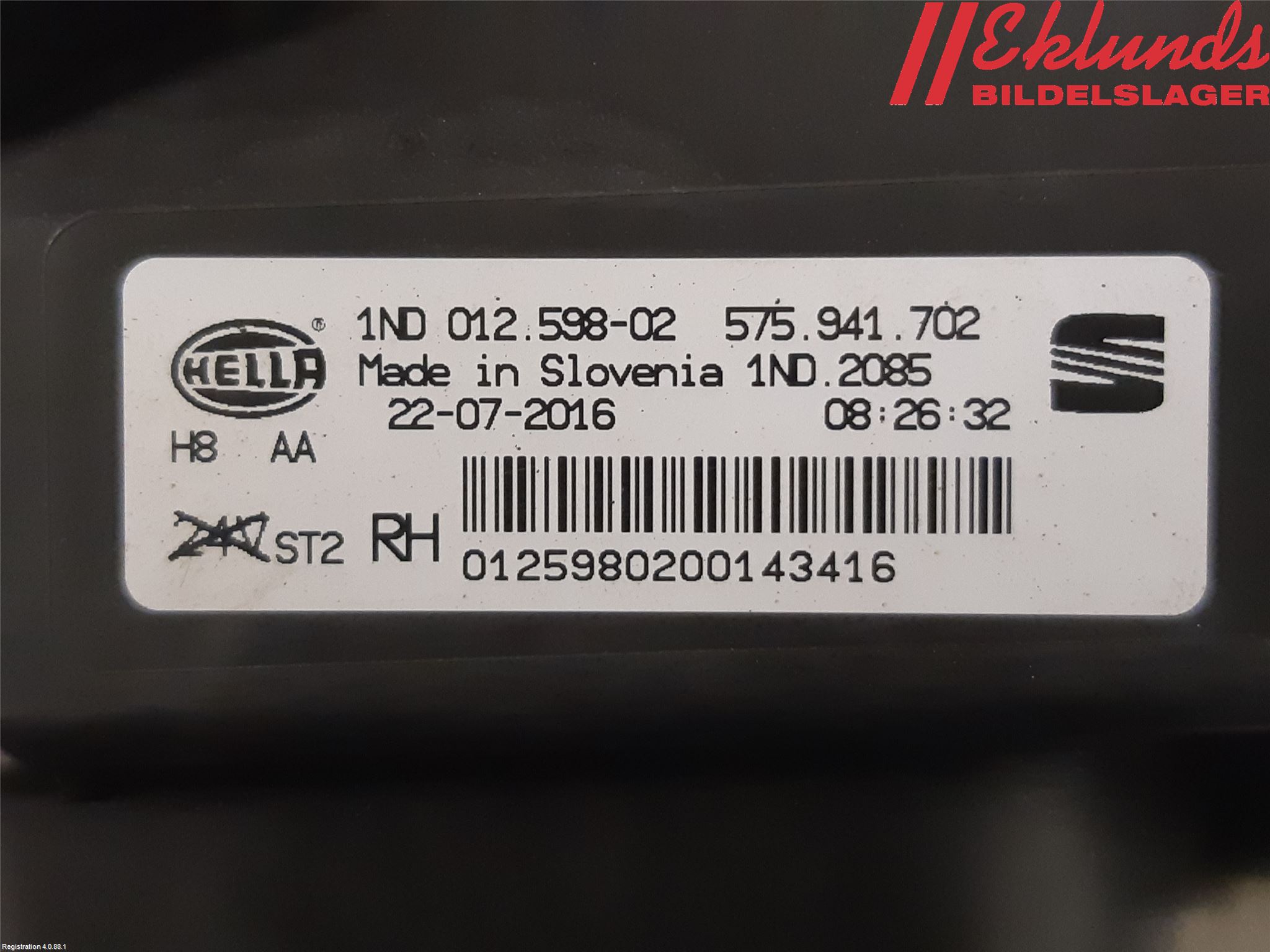 Seat ATECA 16->> Dimljus-Varselljus Fram