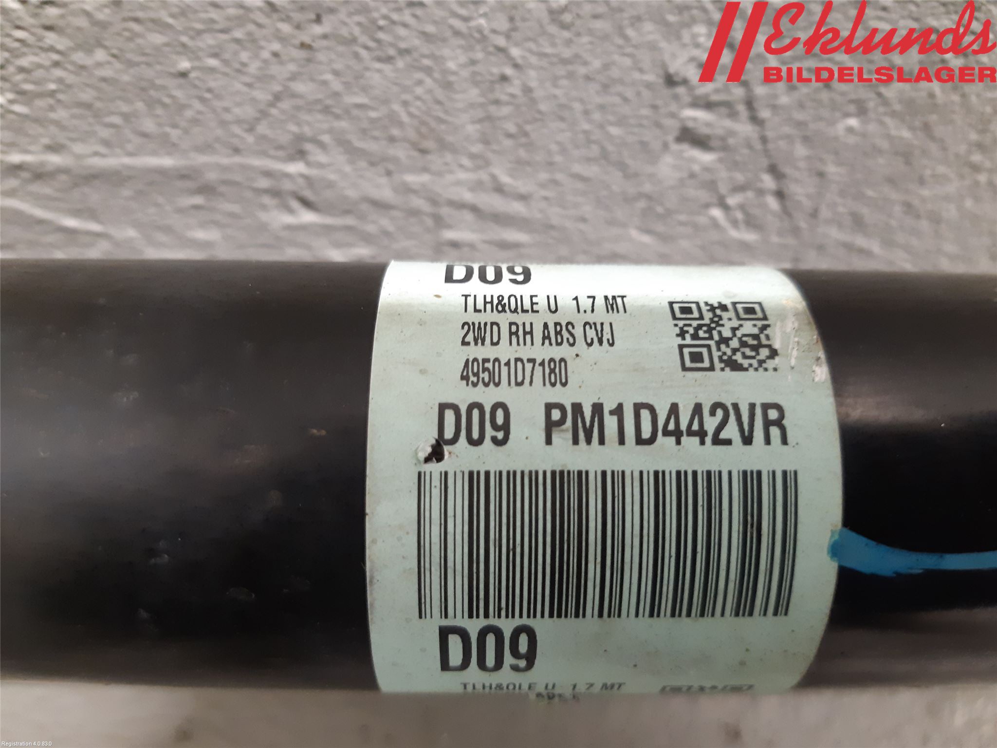 Kia SPORTAGE (QL) 16-21 Drivaxel Fram Höger