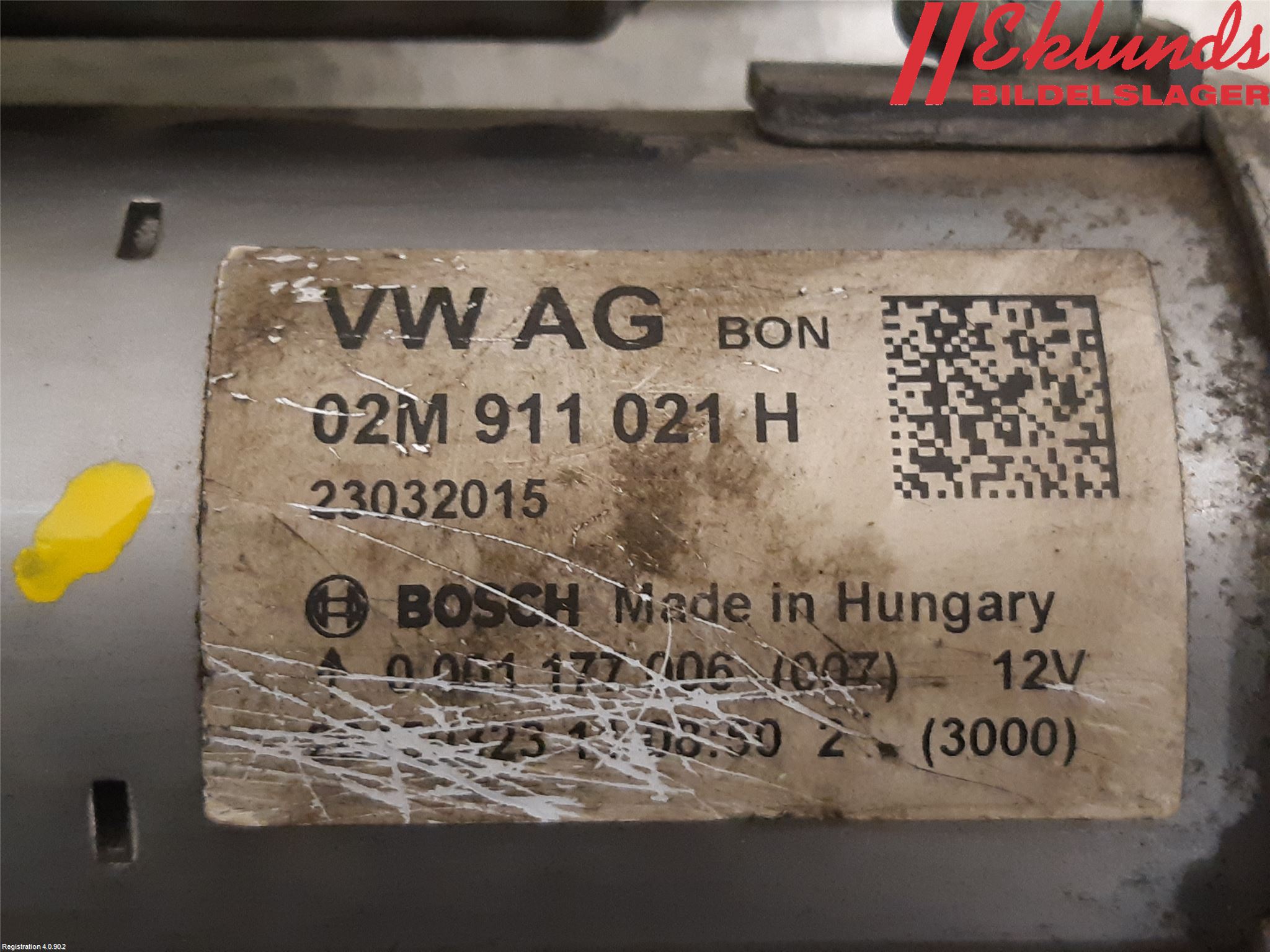 Volkswagen VW UP! / E-UP! Startmotor